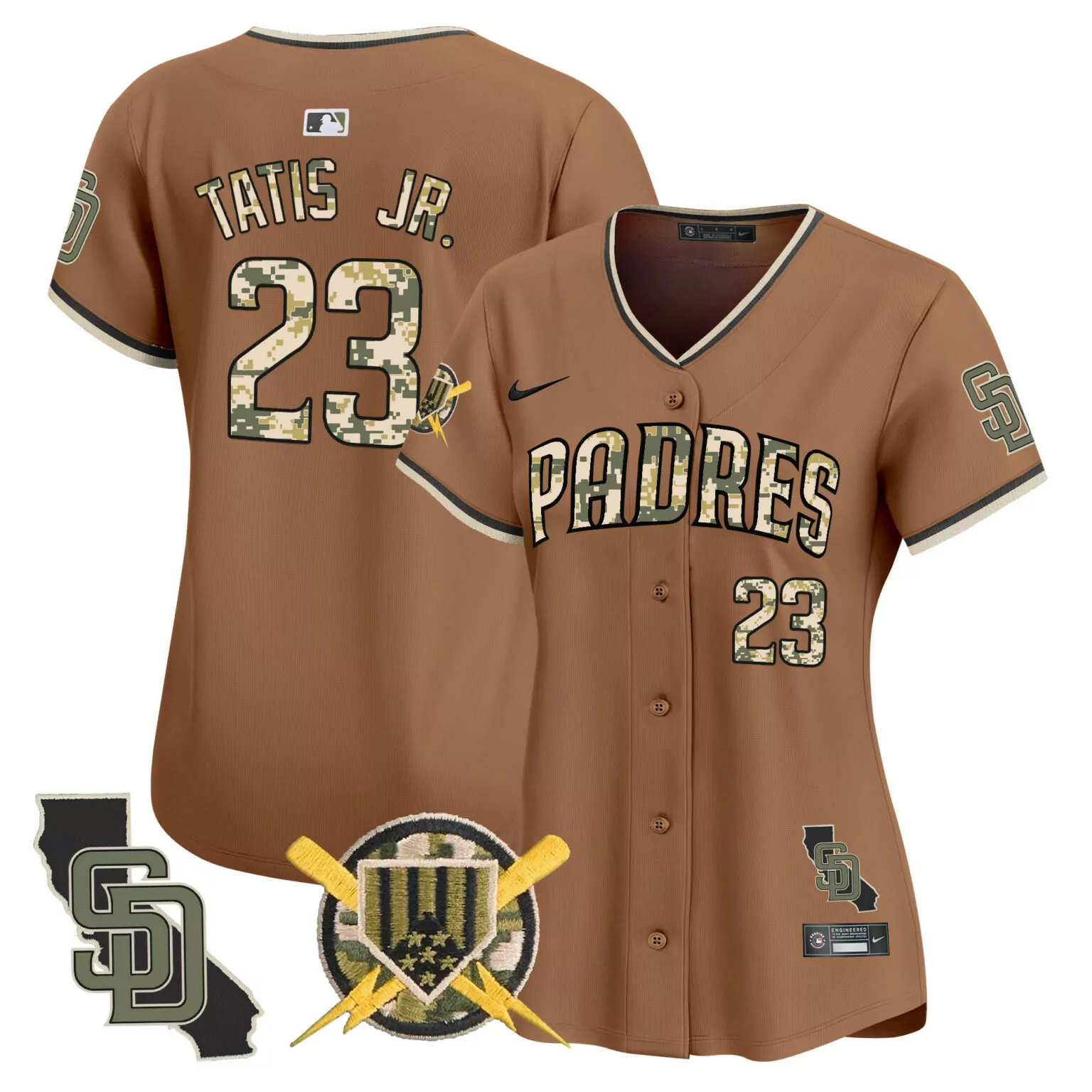 Personalized Brown fernando tatis jr san diego padres armed forces day jersey all stitched 1584