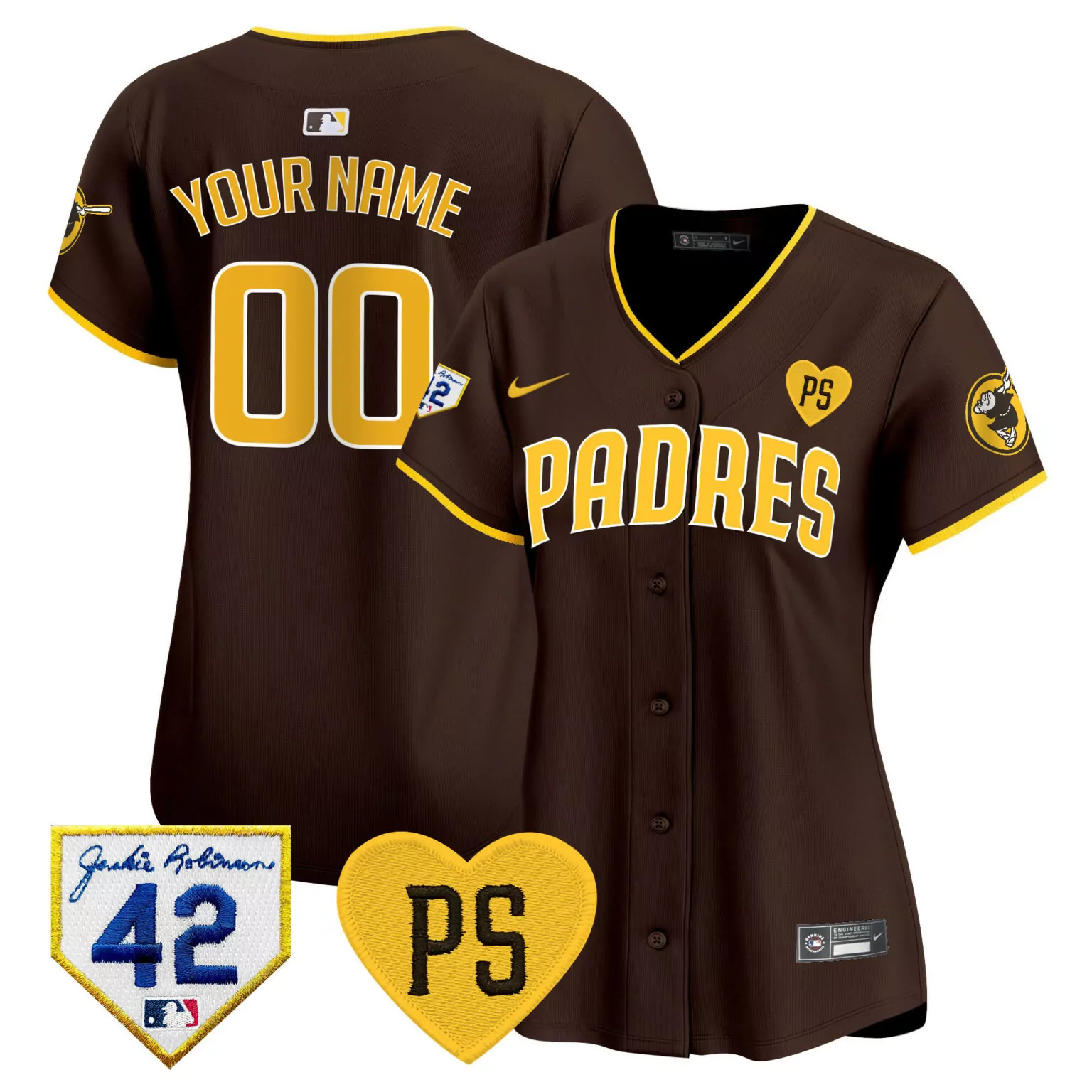 Custom Brown san diego padres 2024 for peter robinson patch vapor custom jersey all stitched 6789