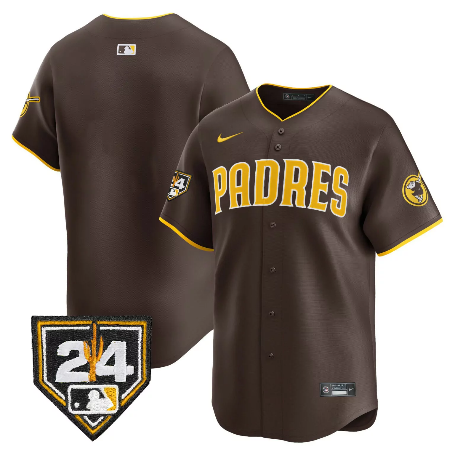 Personalized Brown team san diego padres 2024 spring training patch jersey all stitched 3131