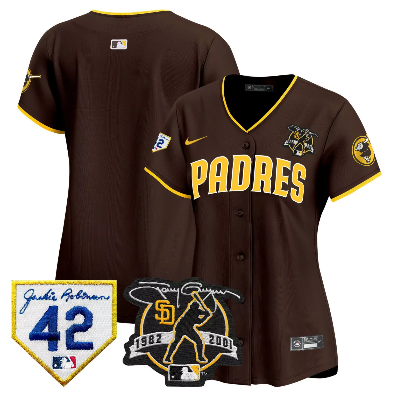 Customizable Brown team san diego padres 2024 tony gwynn robinson patch jersey all stitched 6879