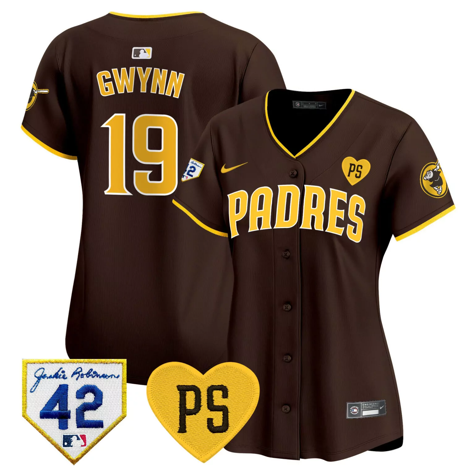 Customizable Brown team san diego padres 2024 tony gwynn robinson patch jersey all stitched 6879