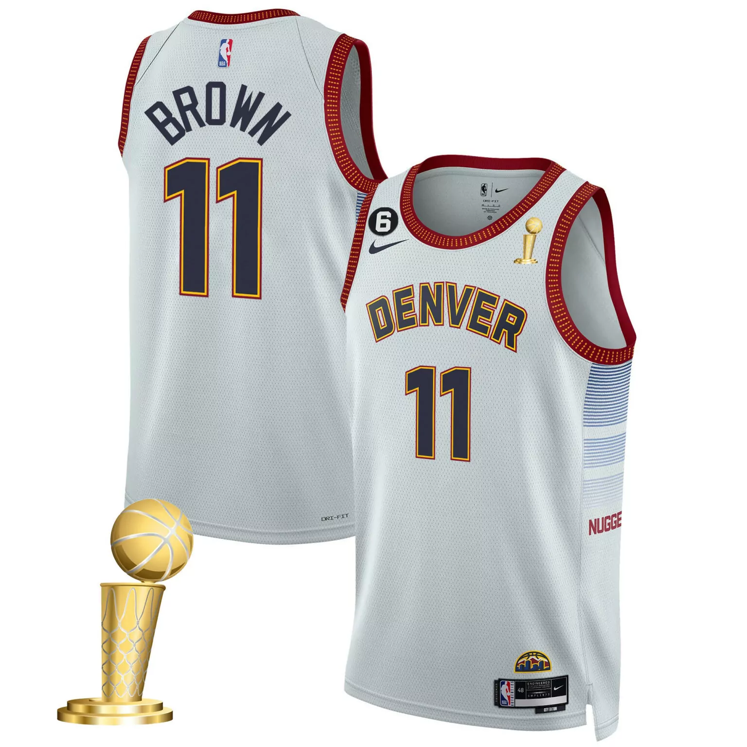 Customizable City bruce brown denver nuggets 2023 champions jersey collection all stitched 4755