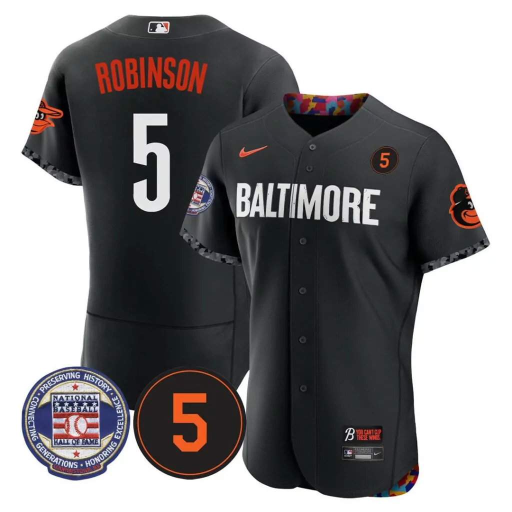 Personalized City connect 5 brooks robinson baltimore orioles hall of fame patch jersey all stitched 5063