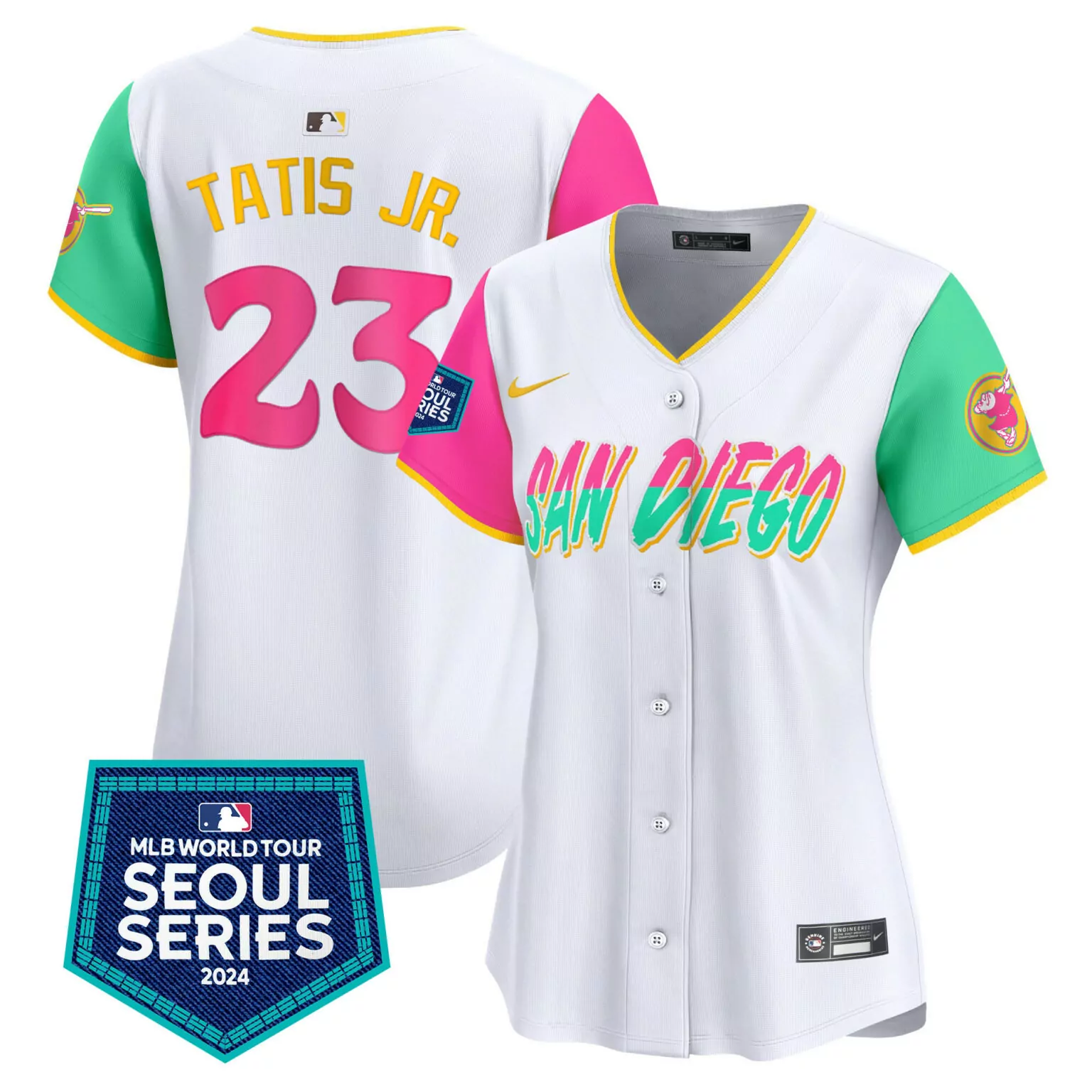 Custom City connect fernando tatis jr san diego padres 2024 world tour seoul series patch jersey all stitched 6998