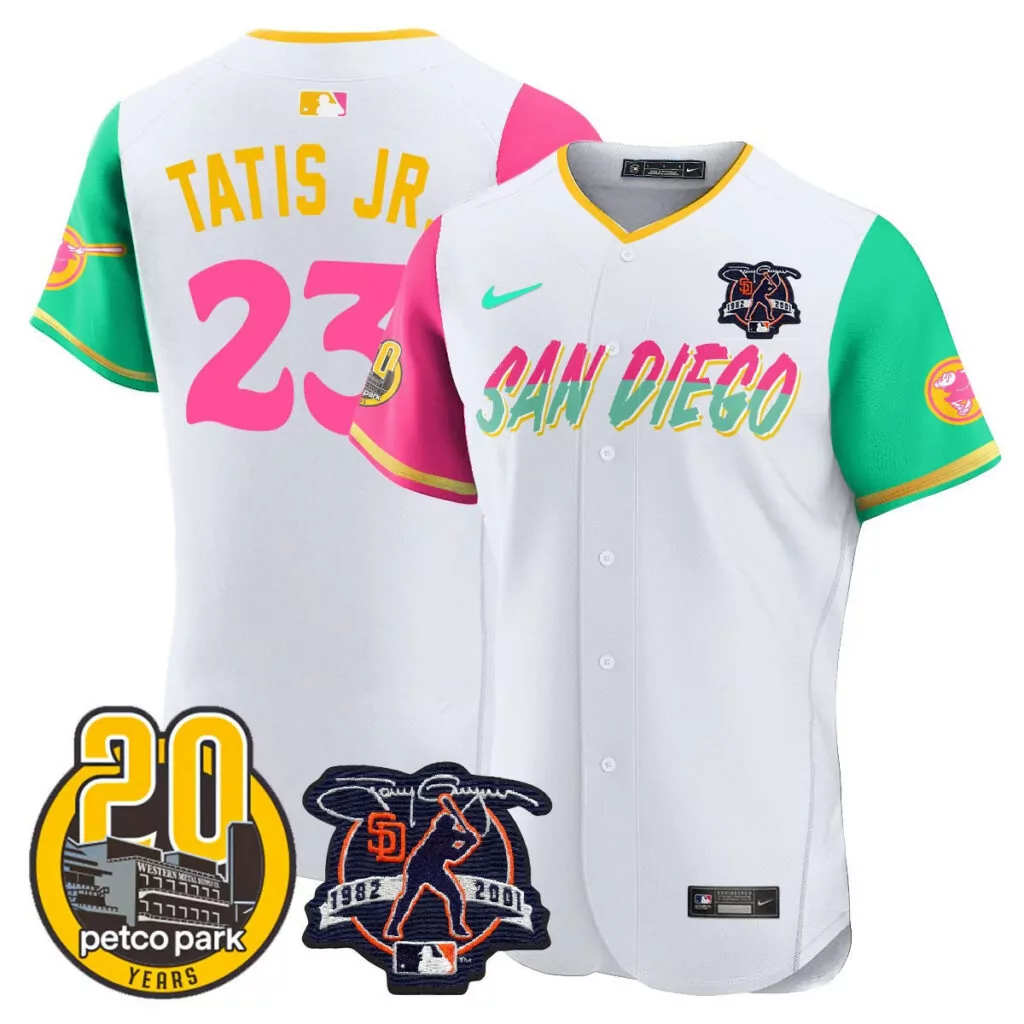 Customizable City connect fernando tatis jr san diego padres for peter petco park 20th patch jersey all stitched 7666