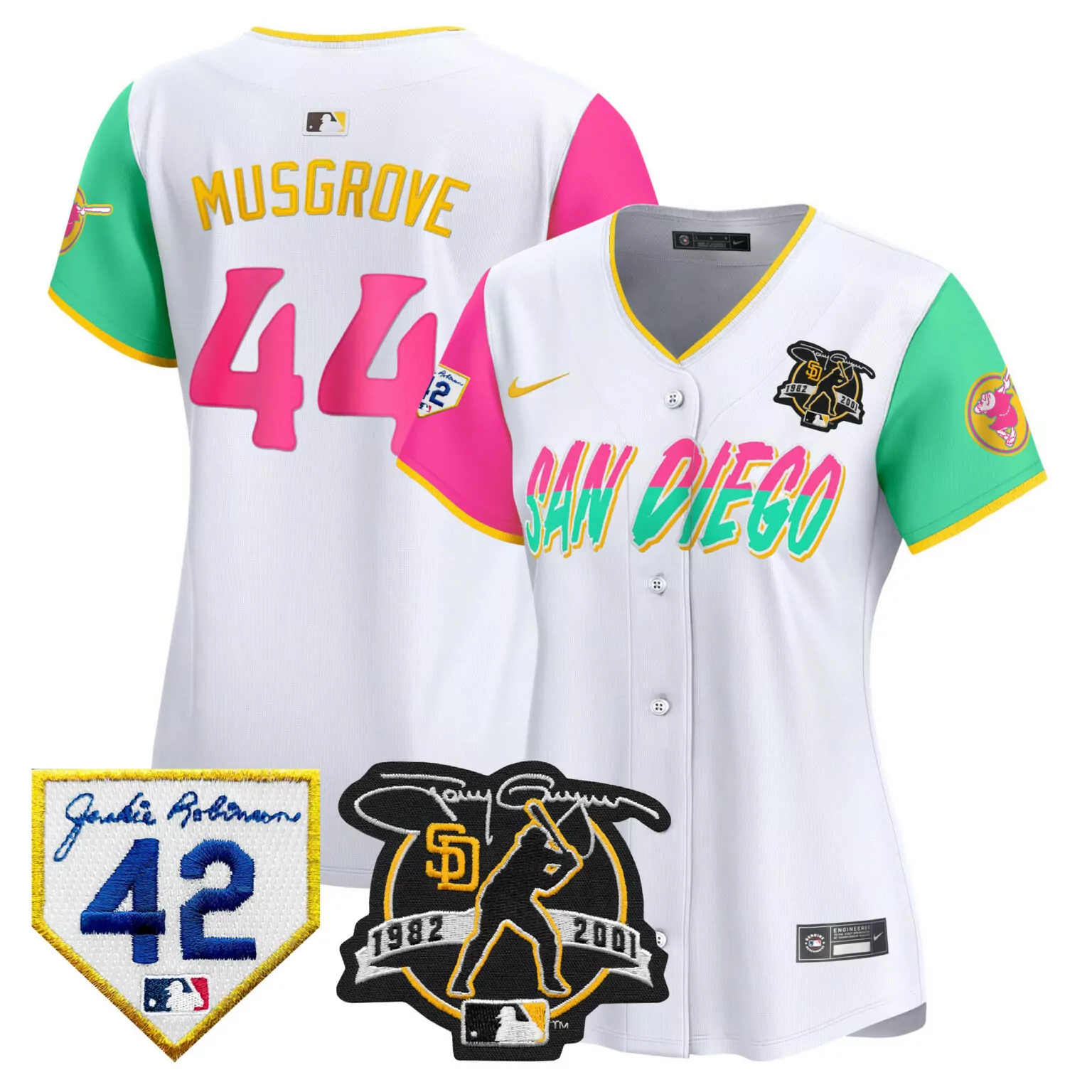 Custom Brown san diego padres 2024 tony gwynn robinson patch vapor custom jersey all stitched 8225