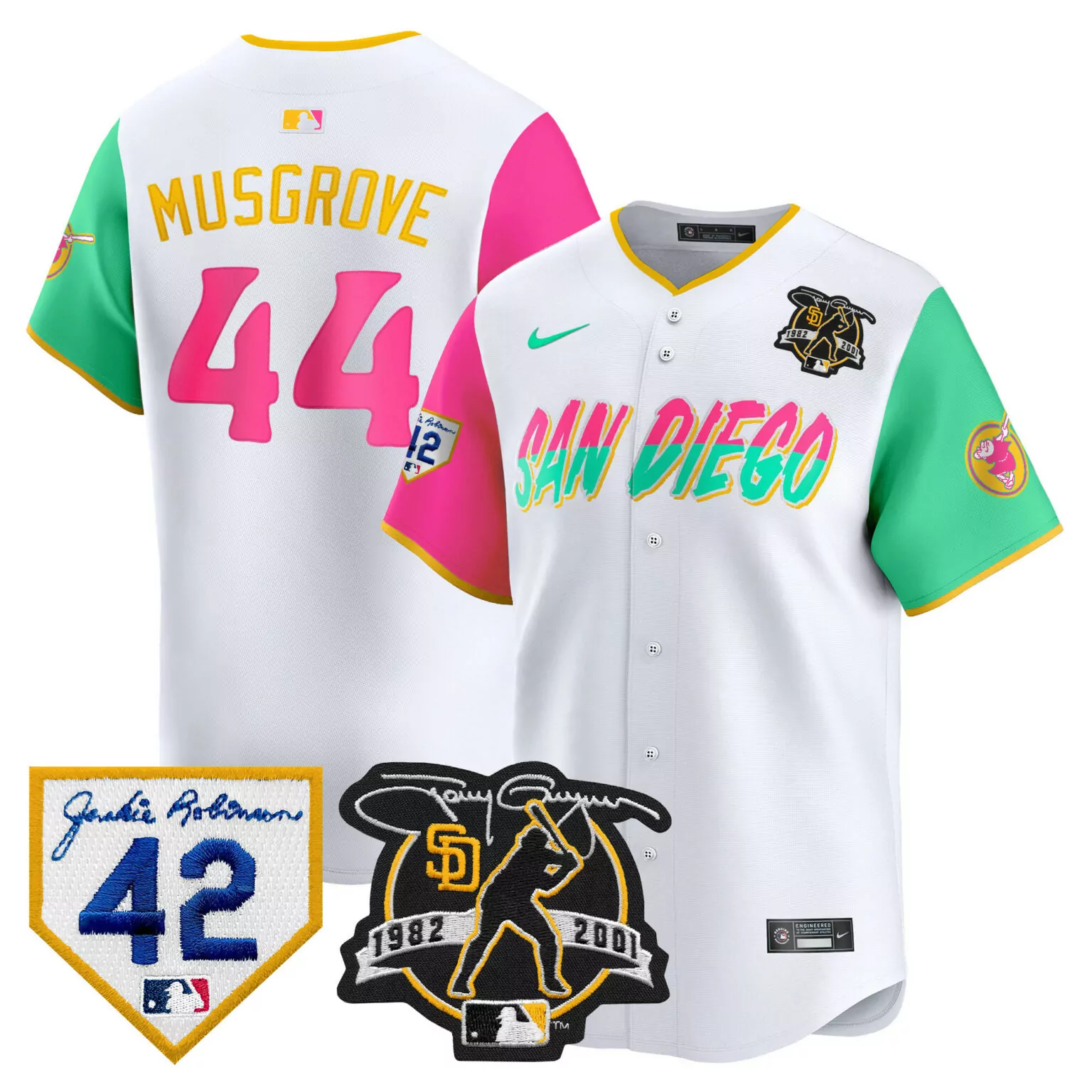 Custom Brown san diego padres 2024 tony gwynn robinson patch vapor custom jersey all stitched 8225