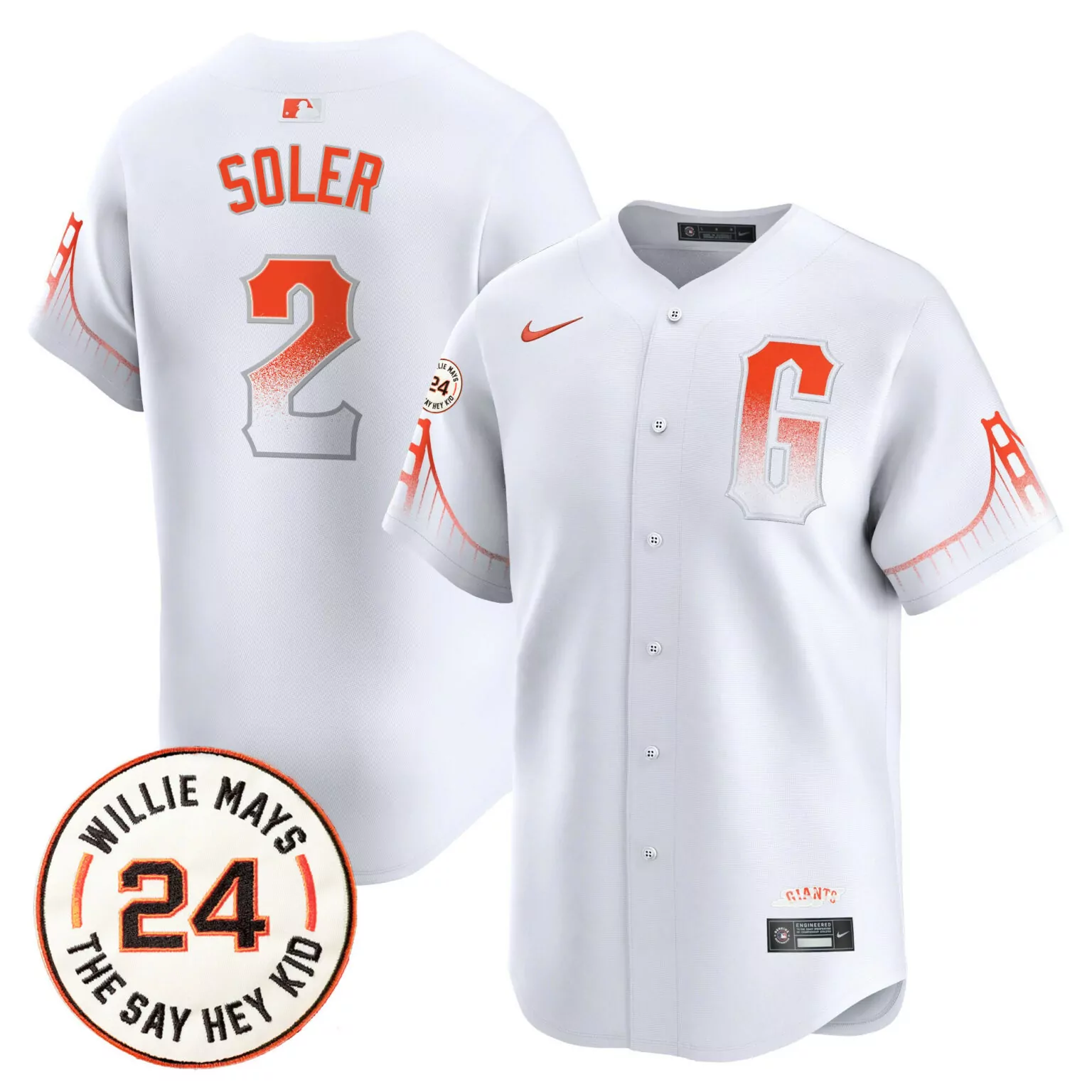 Customizable Black san francisco giants 2024 willie mays patch vapor custom jersey v3 all stitched 9121
