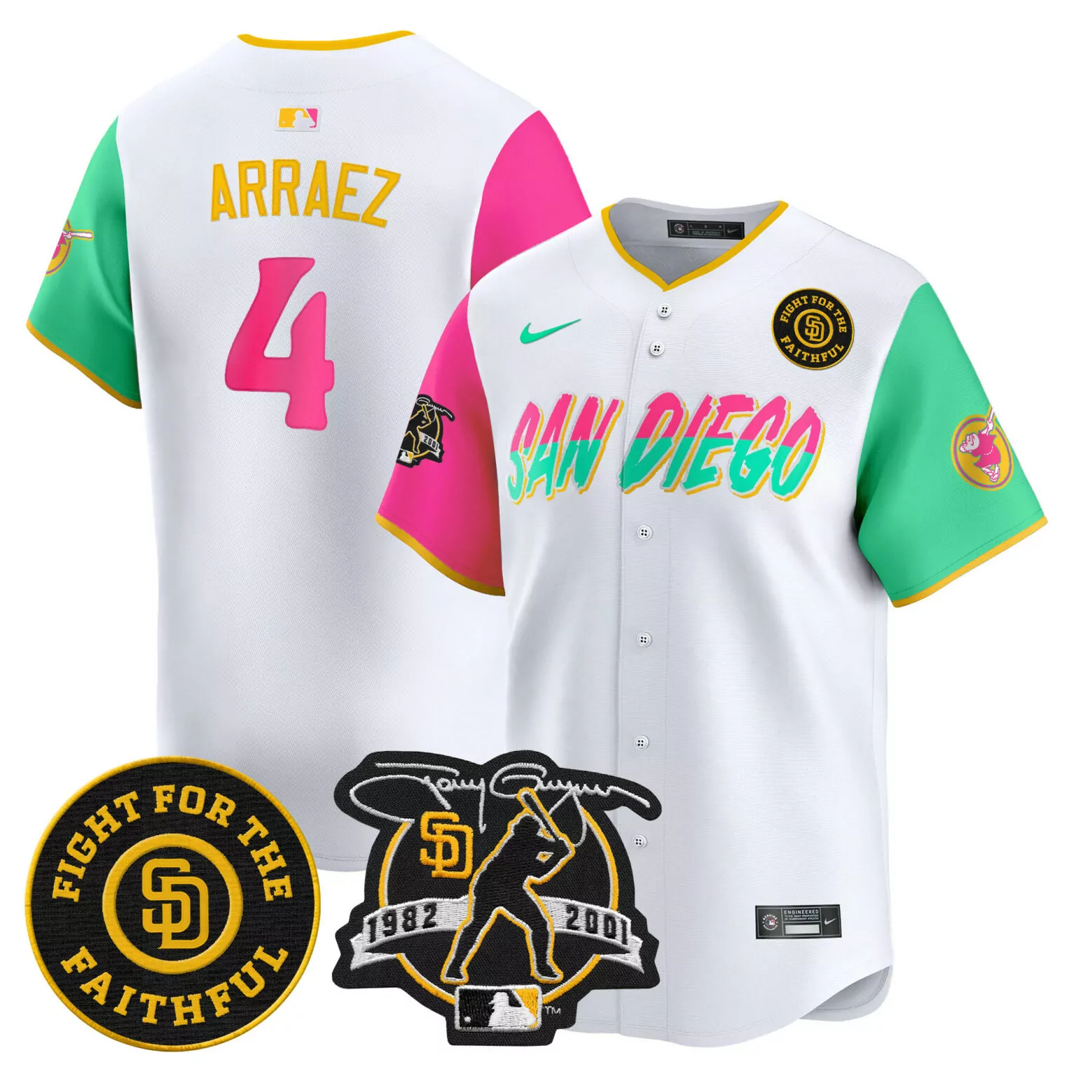 Customizable City connect luis arraez san diego padres tony gwynn faithful patch jersey all stitched 2481