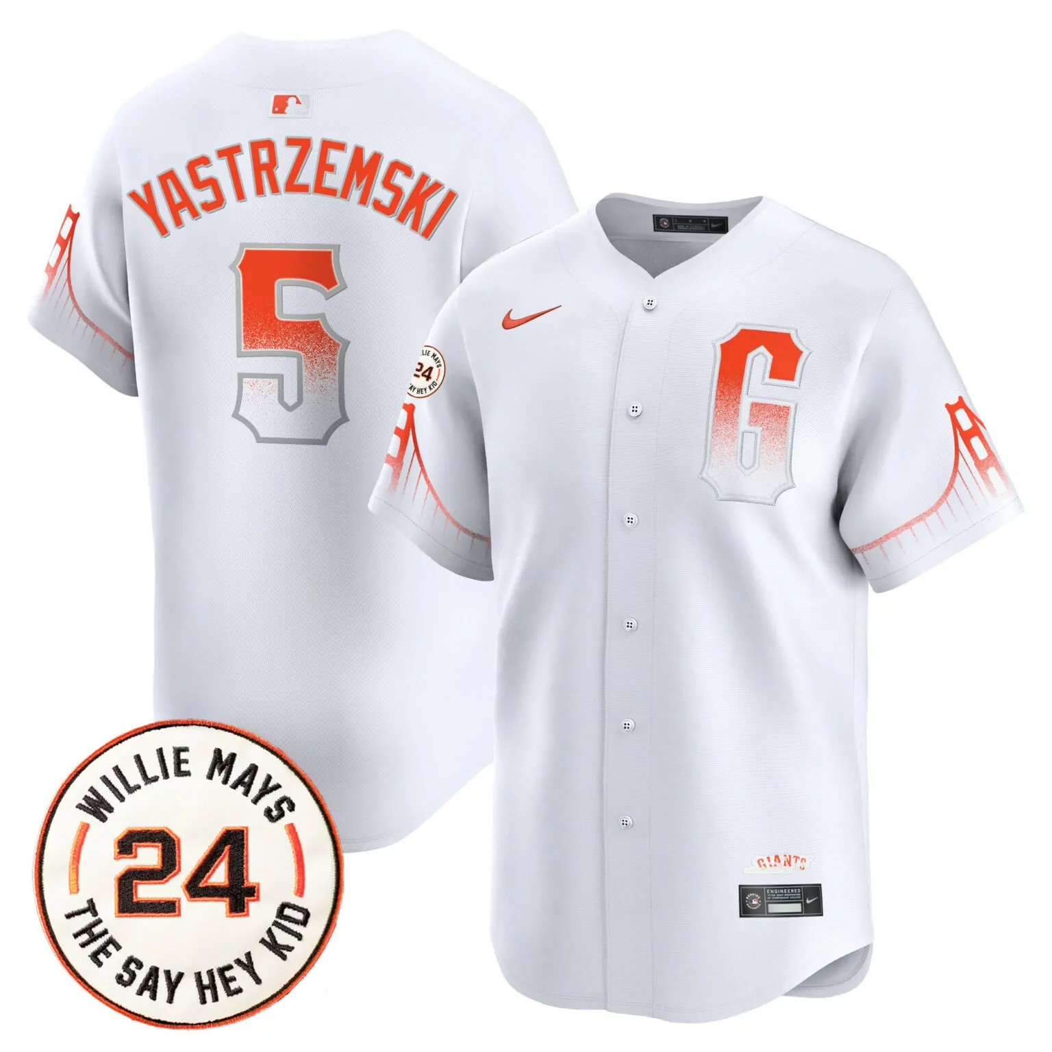Custom City connect michael conforto san francisco giants 2024 willie mays patch jersey v6 all stitched 5861