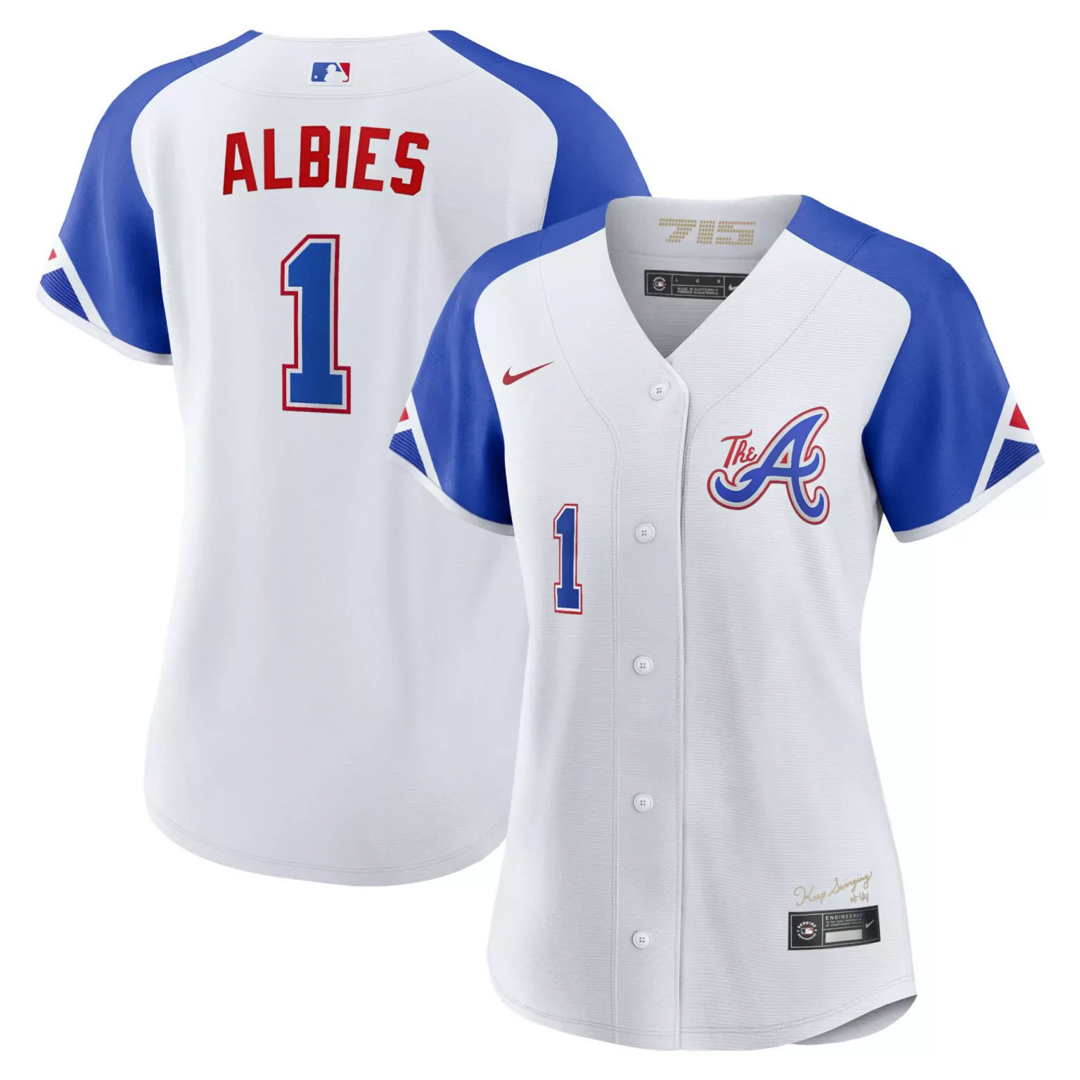 Personalized City connect ozzie albies atlanta braves champions city connect gold jersey all stitched 7139