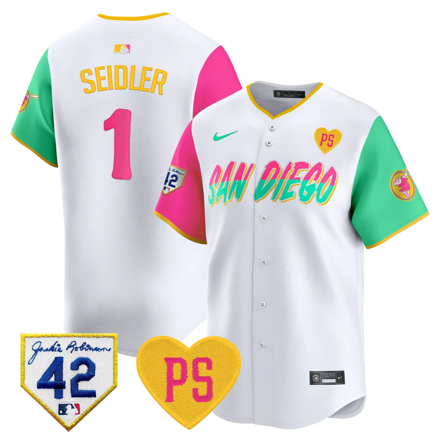 Customizable City connect peter seidler san diego padres 2024 for peter robinson patch jersey all stitched 5199