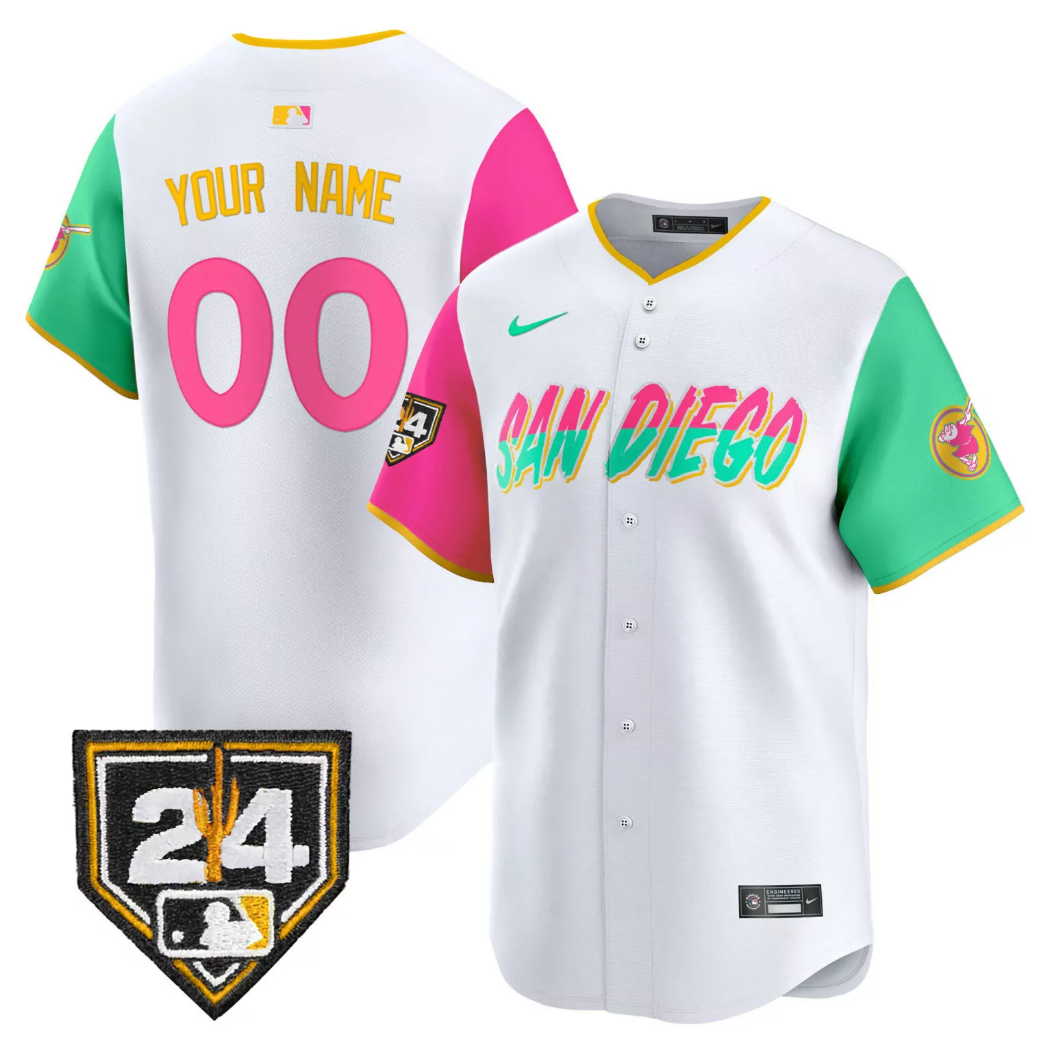 Customizable City connect san diego padres 2024 spring training patch vapor custom jersey all stitched 2474