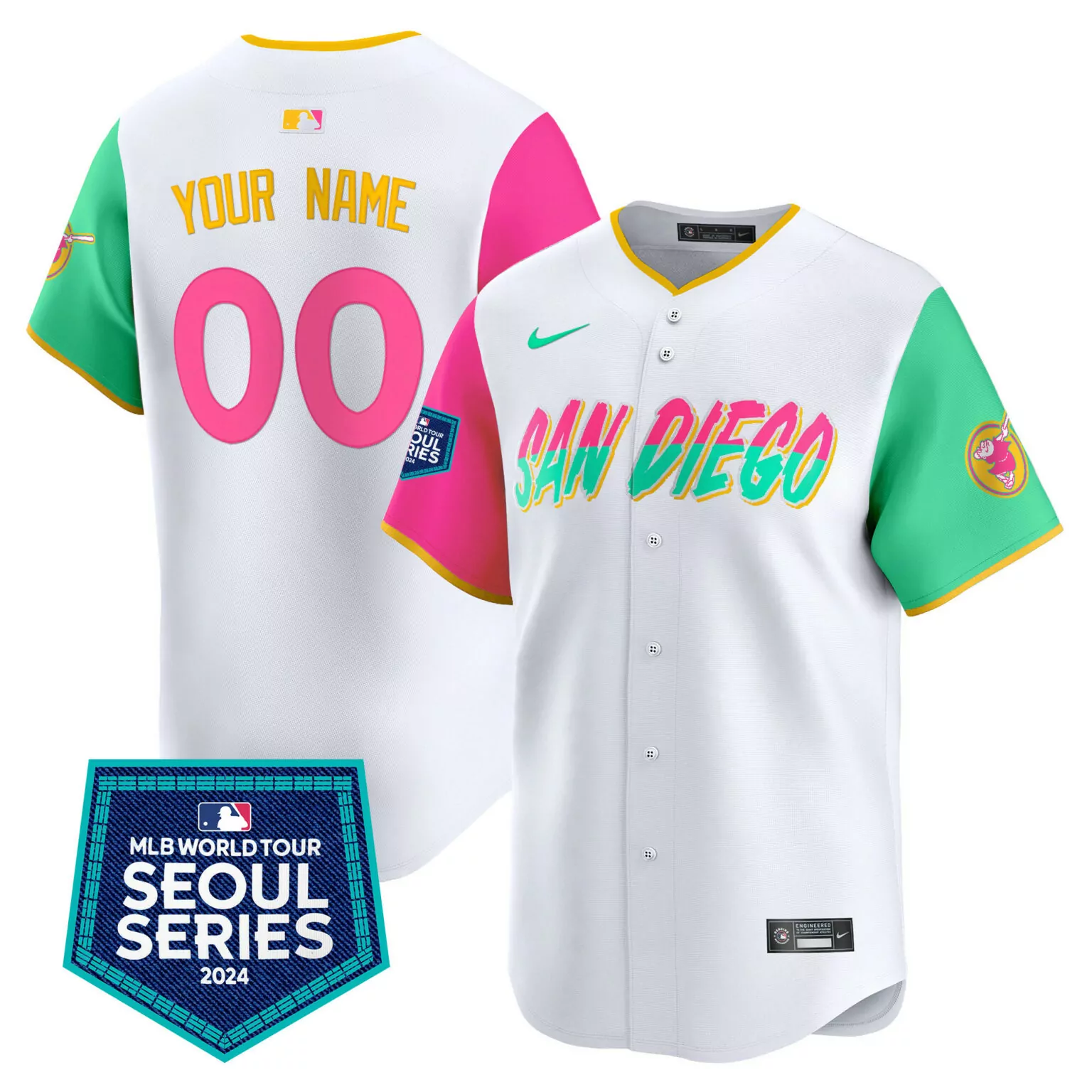 Customizable City connect san diego padres 2024 spring training patch vapor custom jersey all stitched 2474