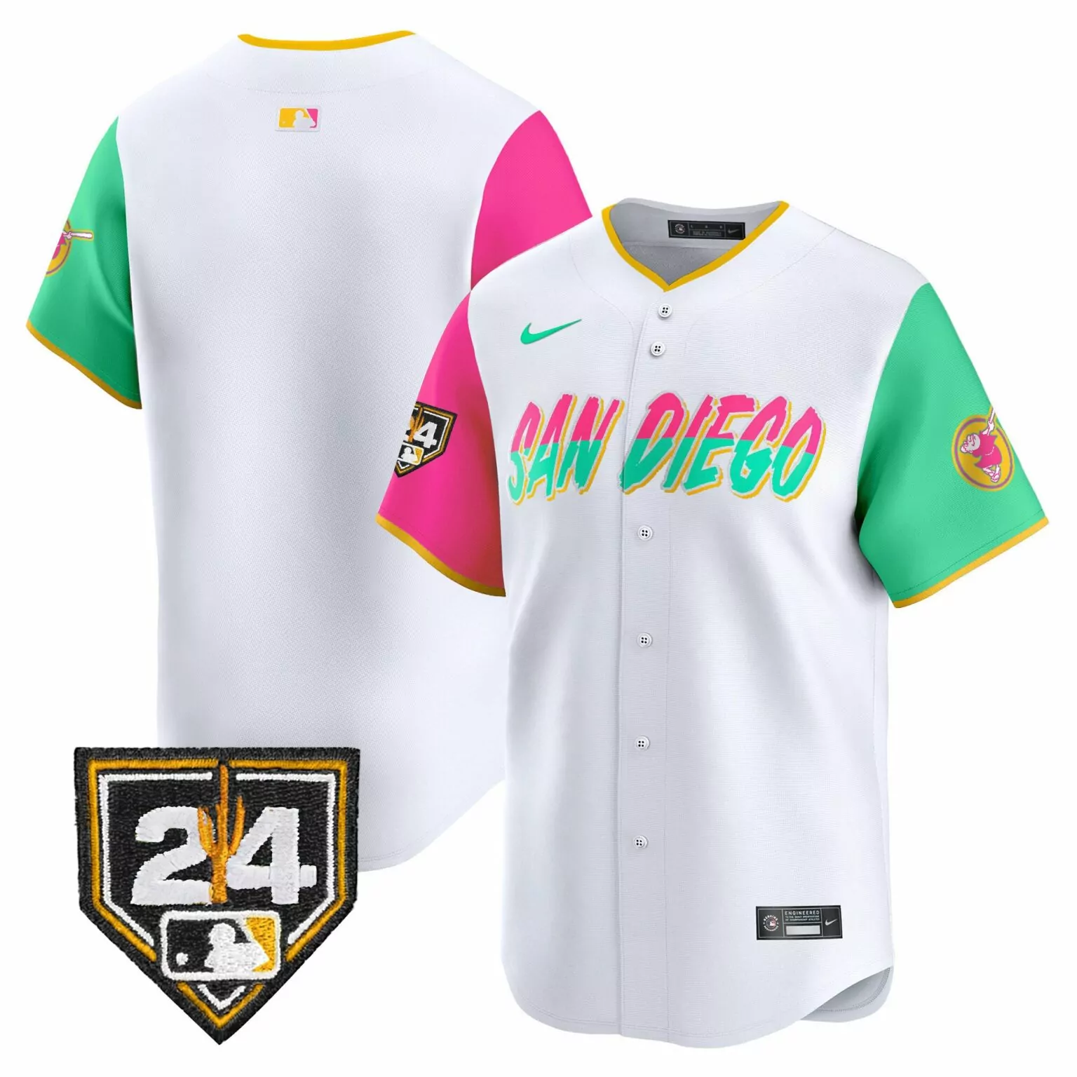 Customizable City connect team san diego padres 2024 spring training patch jersey all stitched 9027
