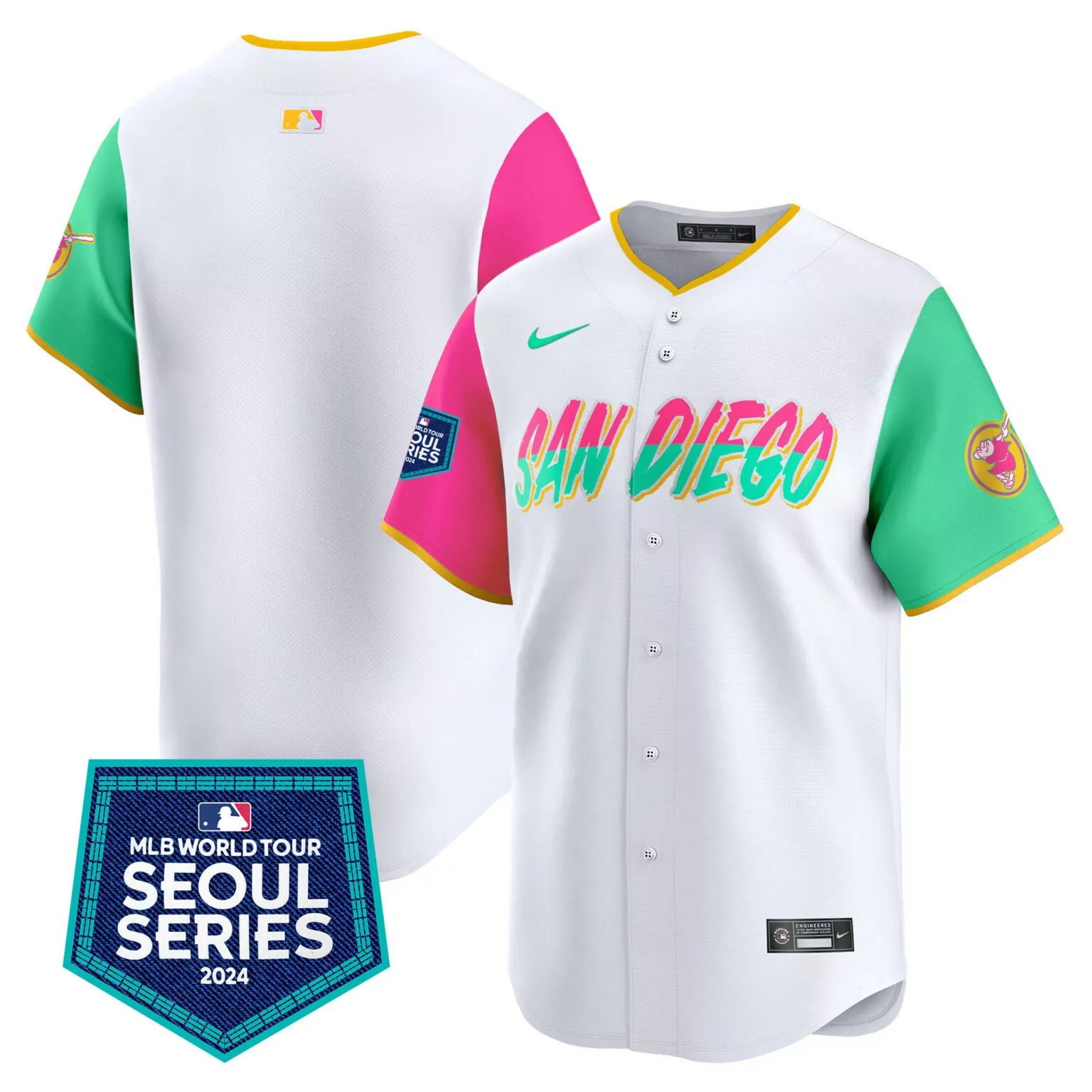 Customizable City connect team san diego padres 2024 spring training patch jersey all stitched 9027