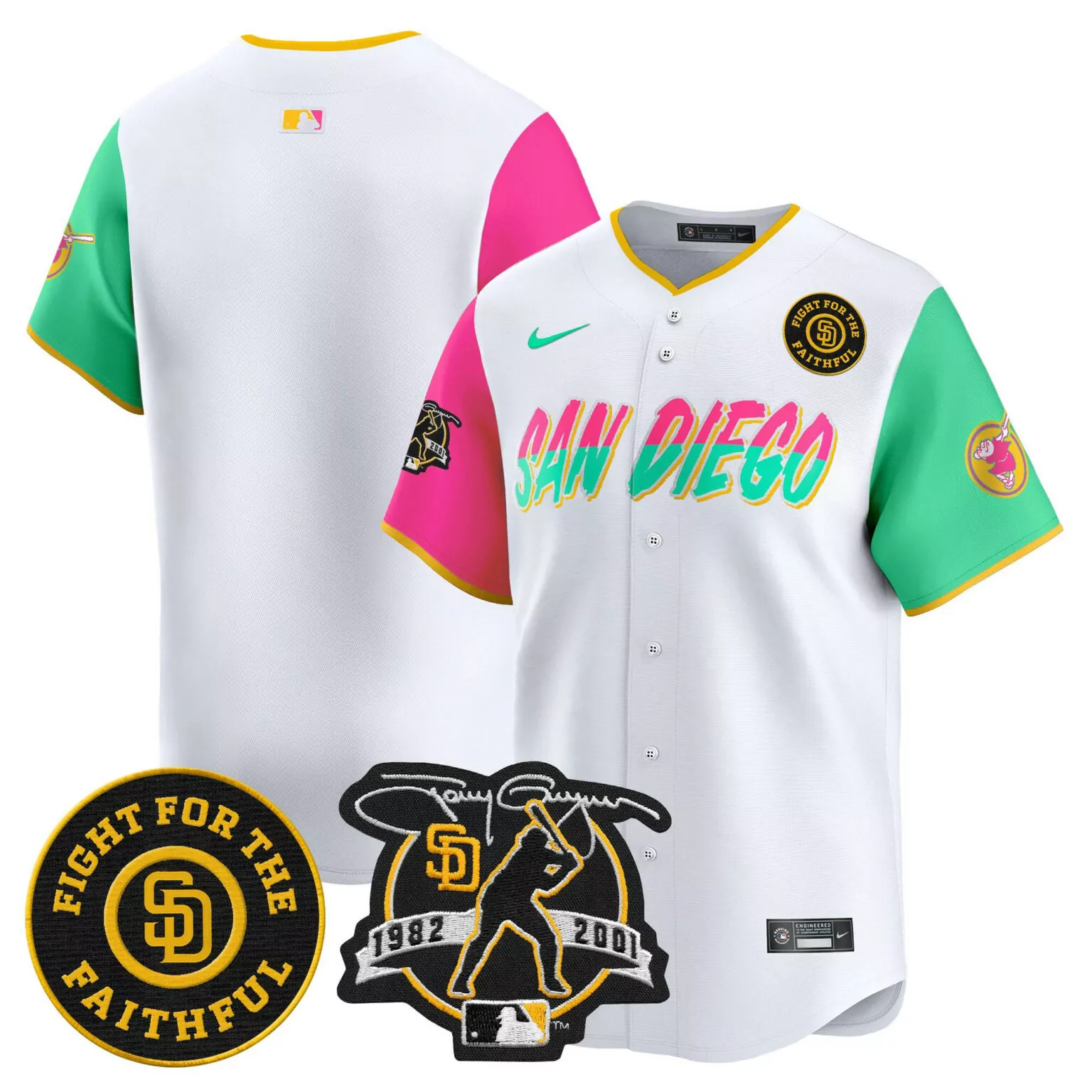 Customizable City connect team san diego padres tony gwynn faithful patch jersey all stitched 6507