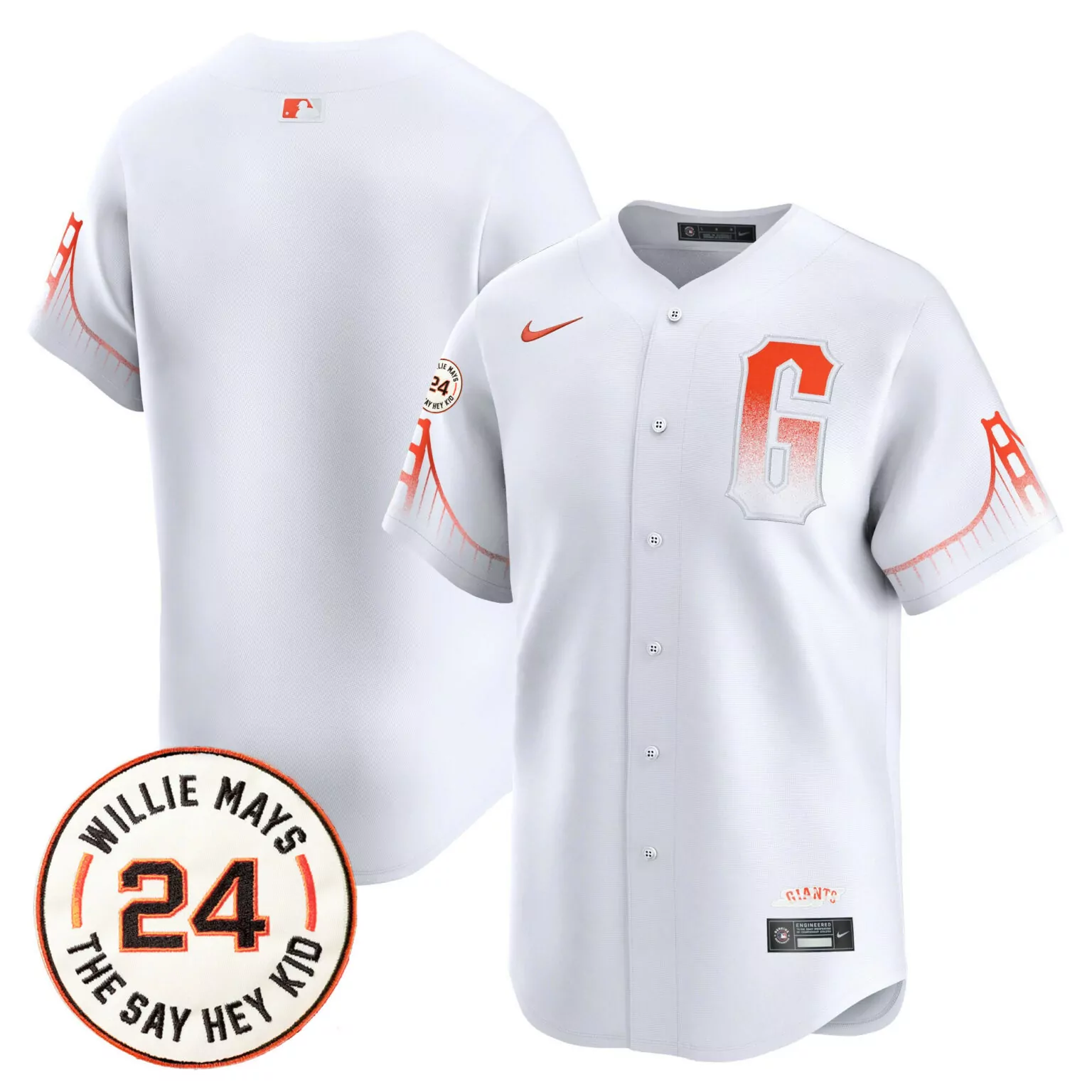 Custom City connect michael conforto san francisco giants 2024 willie mays patch jersey v6 all stitched 5861