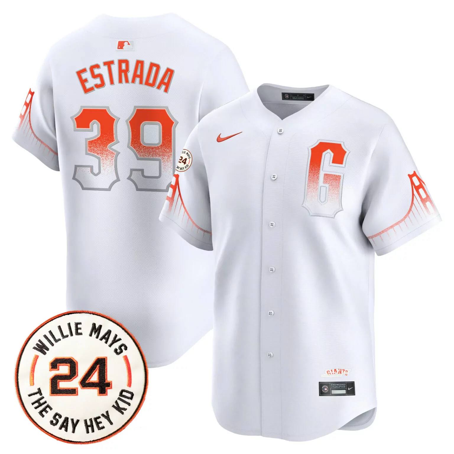 Custom City connect michael conforto san francisco giants 2024 willie mays patch jersey v6 all stitched 5861