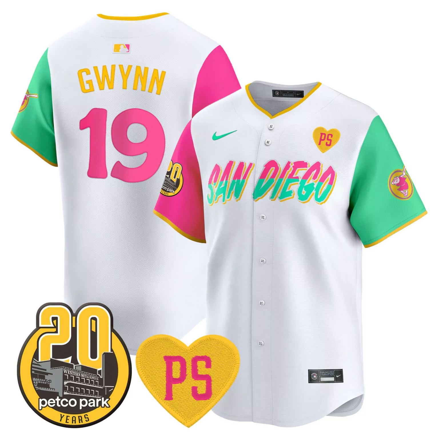 Custom City connect tony gwynn san diego padres for peter petco park 20th patch jersey all stitched 4248