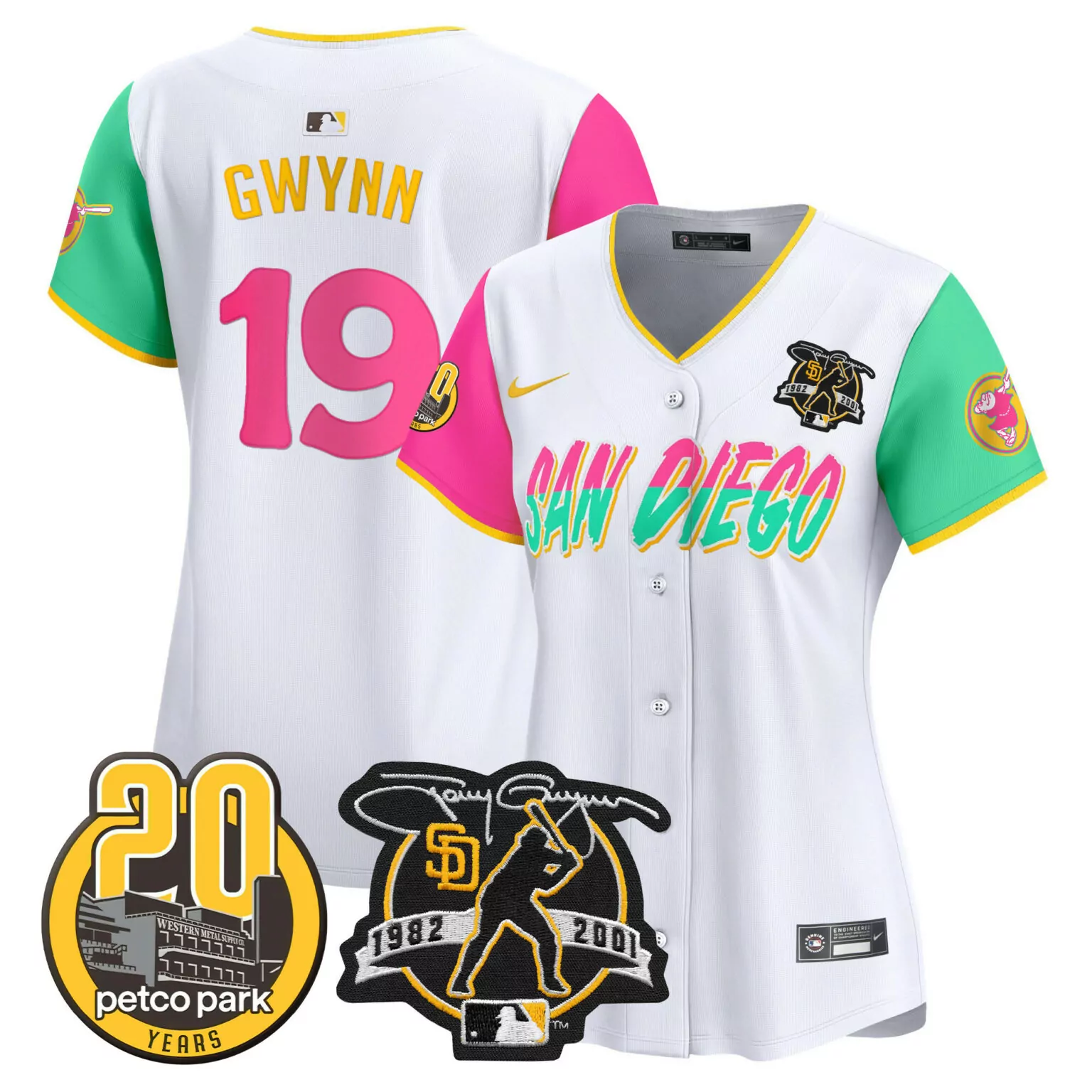 Custom City connect tony gwynn san diego padres for peter petco park 20th patch jersey all stitched 4248