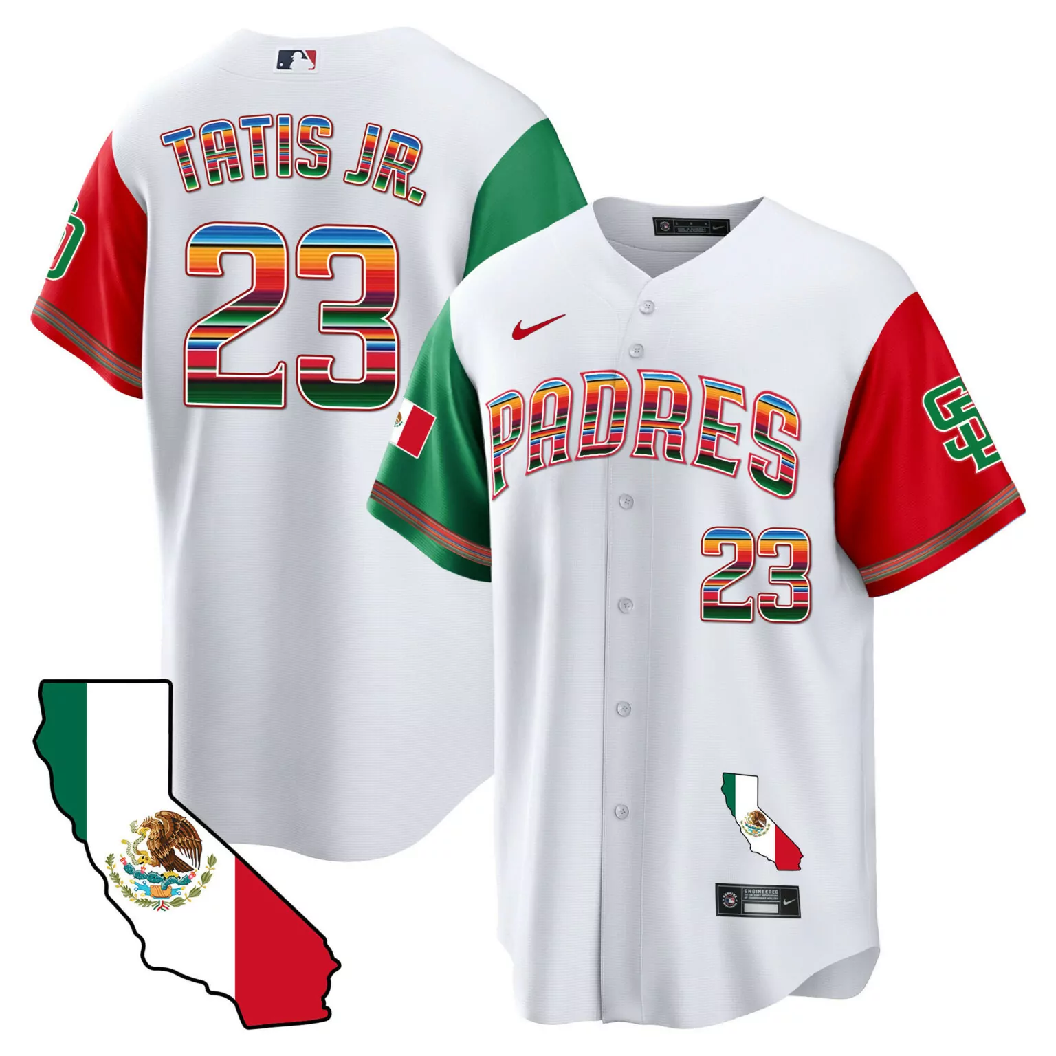 Custom Color sleeves fernando tatis jr san diego padres california map jersey all stitched 8587