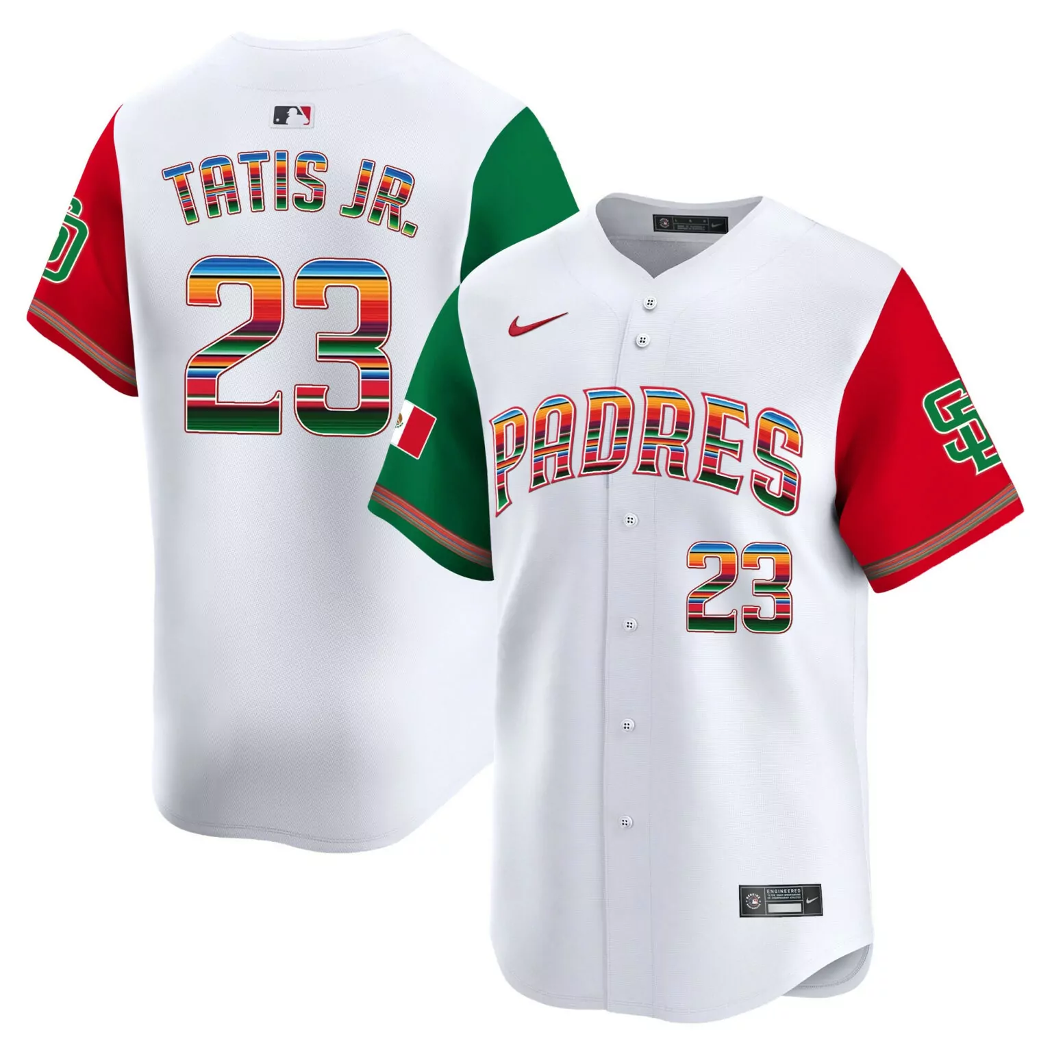 Personalized Color sleeves fernando tatis jr san diego padres mexico jersey all stitched 5119