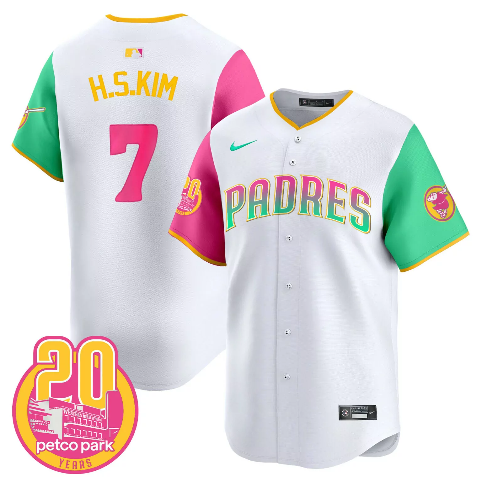 Personalized Color sleeves ha seong kim san diego padres 2024 san diego city style jersey all stitched 9875