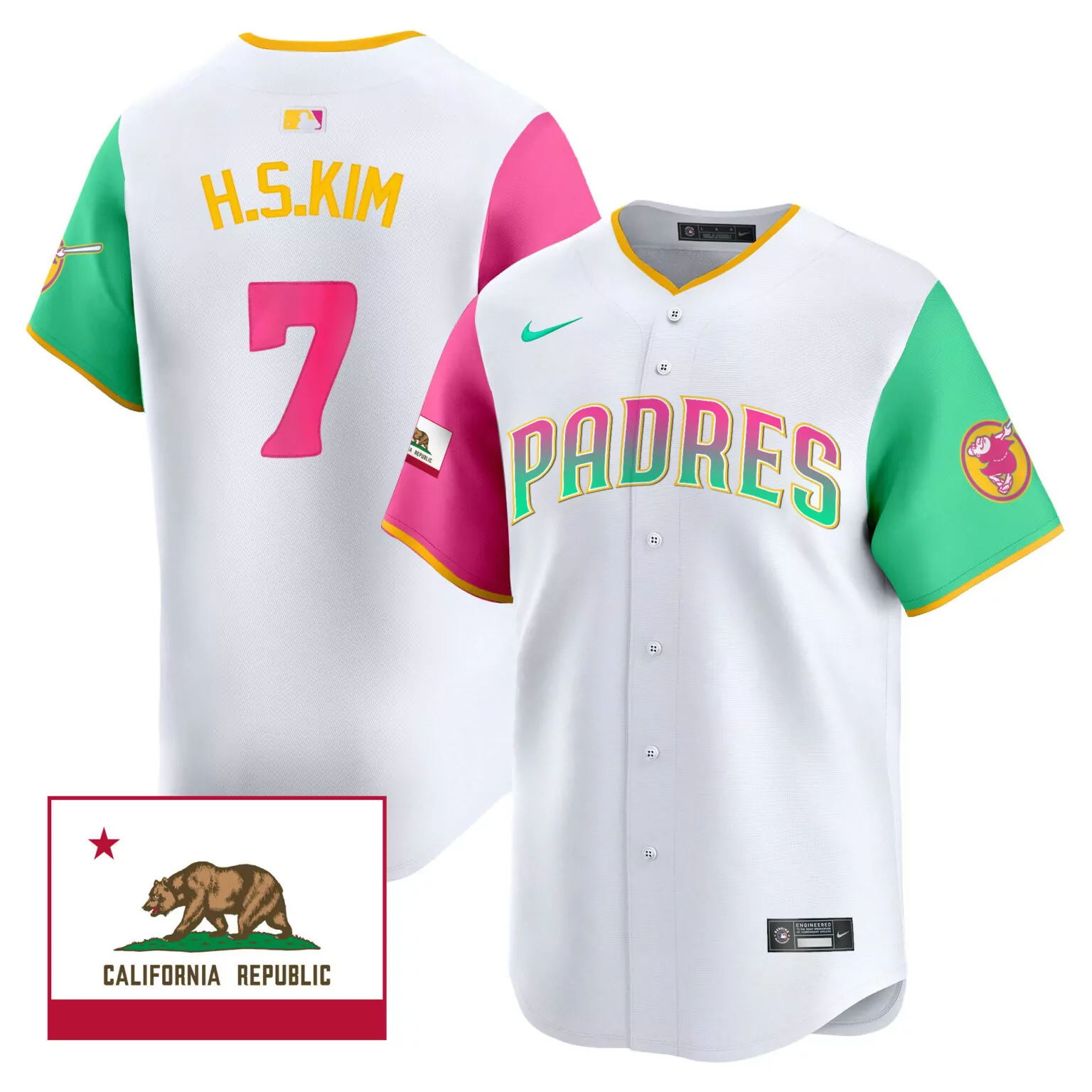 Personalized Color sleeves ha seong kim san diego padres 2024 san diego city style jersey all stitched 9875