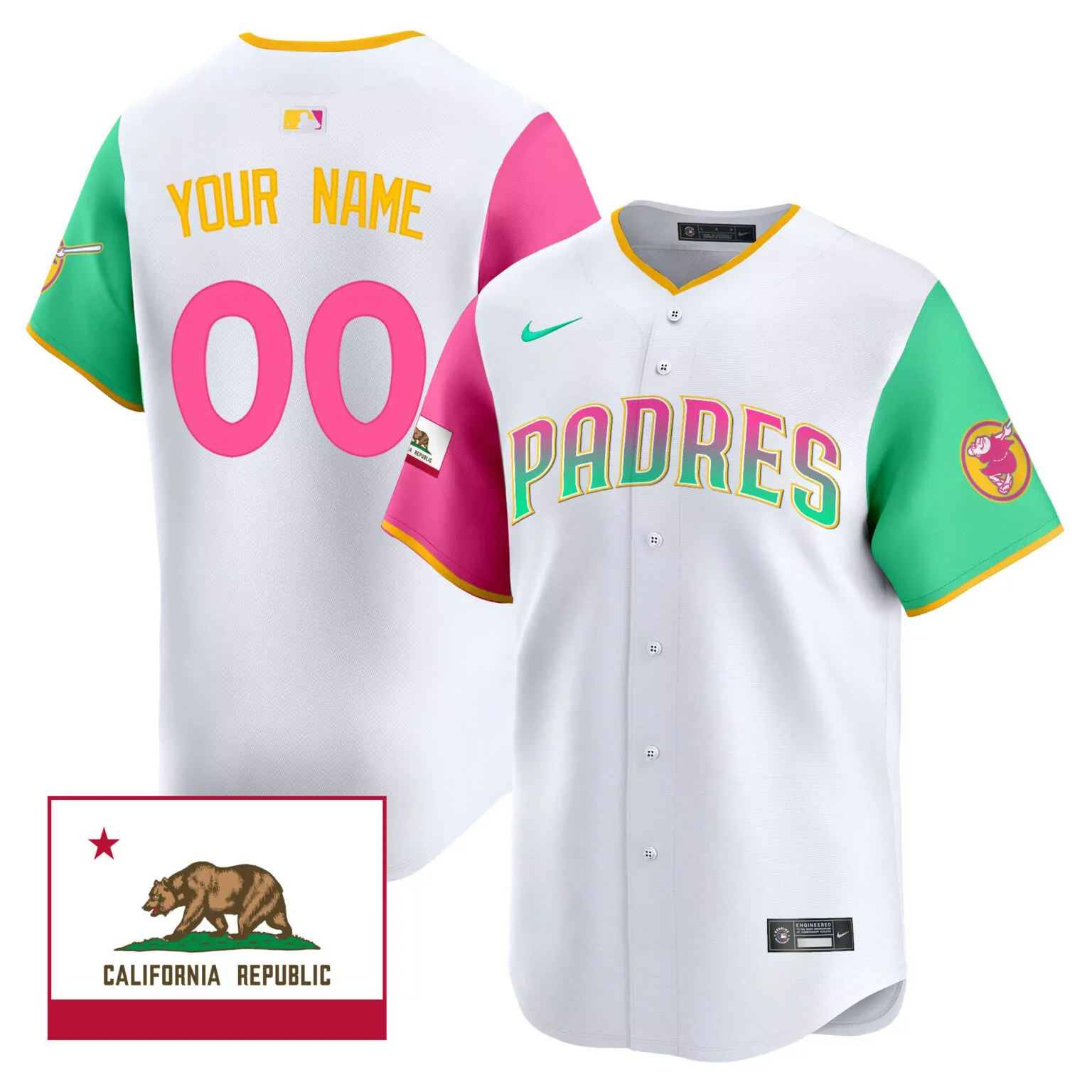 Customizable City connect team san diego padres 2024 spring training patch jersey all stitched 9027