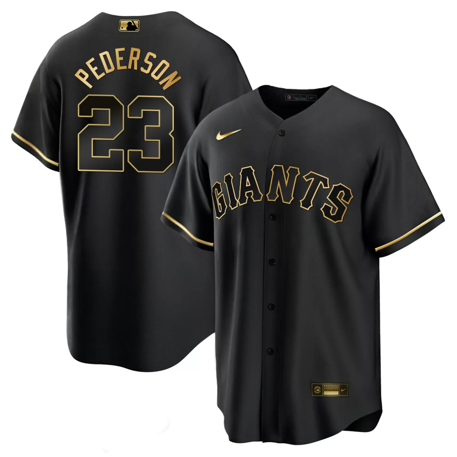Custom Cool black gold joc pederson san francisco giants black limited gold jersey all stitched 3243