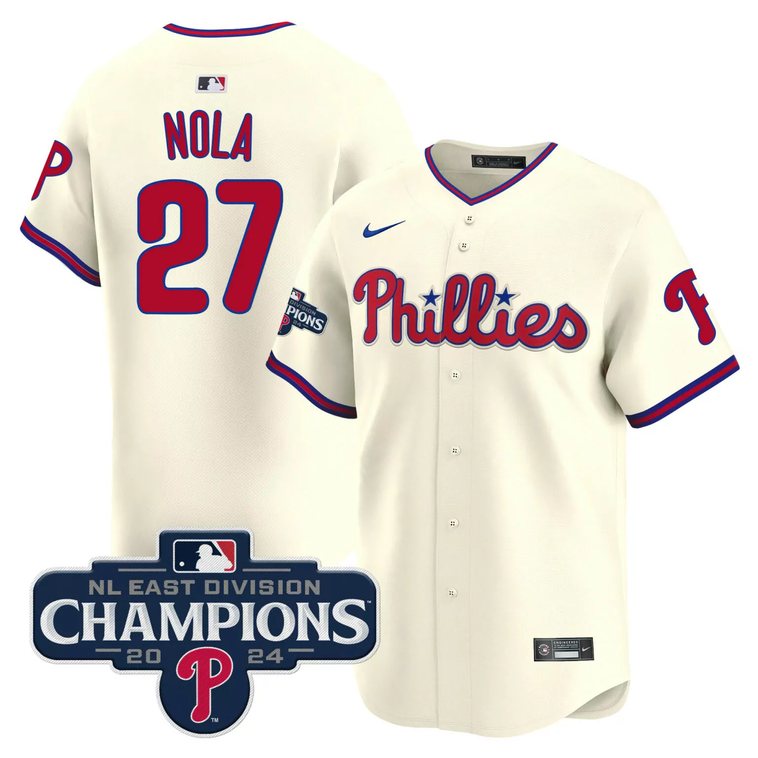Personalized Cool home aaron nola philadelphia phillies gold 2022 world series jersey all stitched 3285
