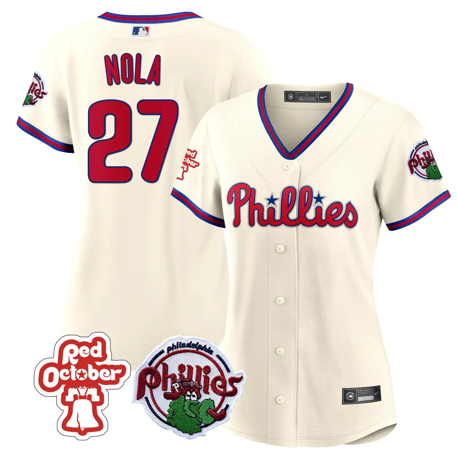 Customizable Aaron nola white gold philadelphia phillies 2022 world series jersey all stitched 7902