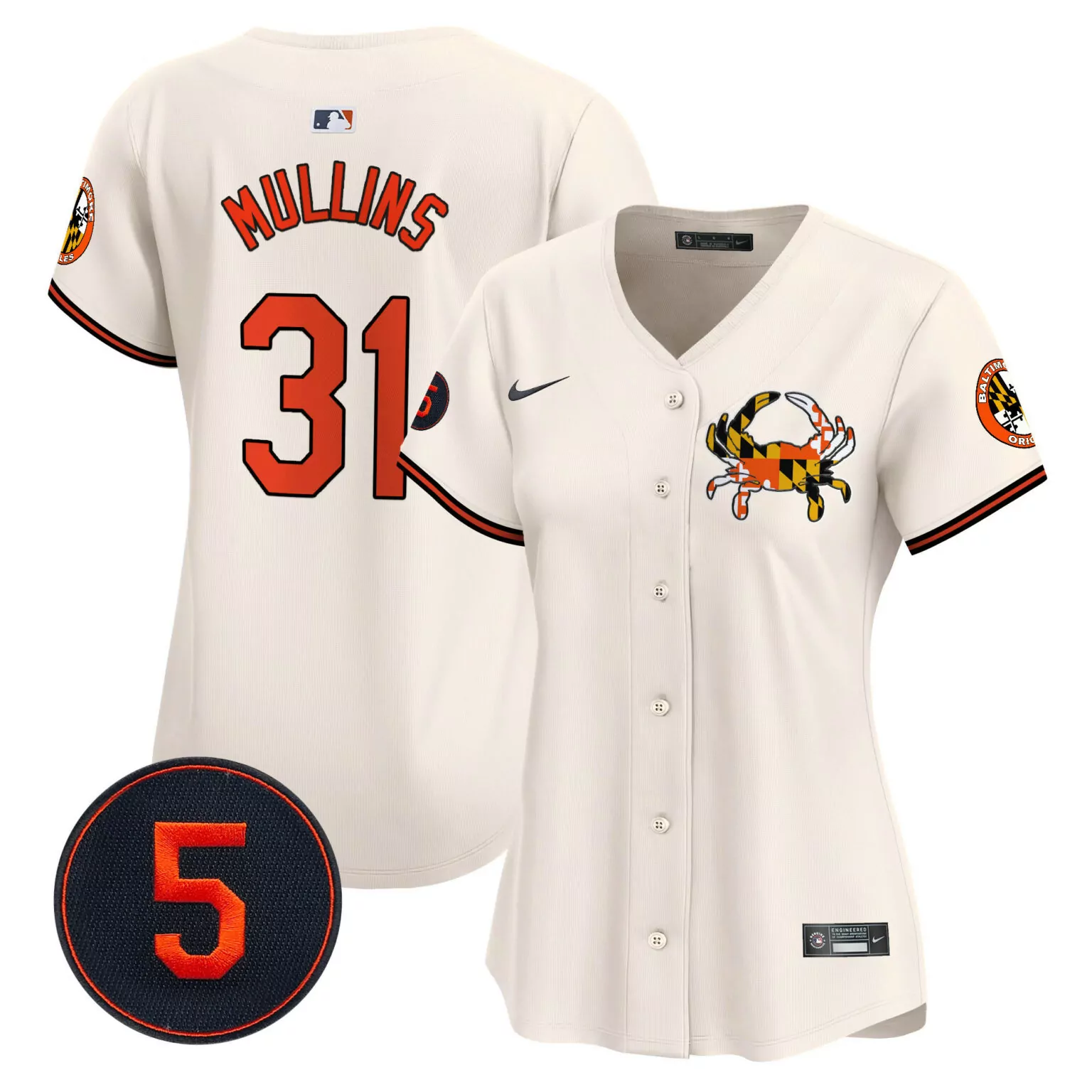 Personalized Cream cedric mullins baltimore orioles robinson patch jersey v3 all stitched 3034