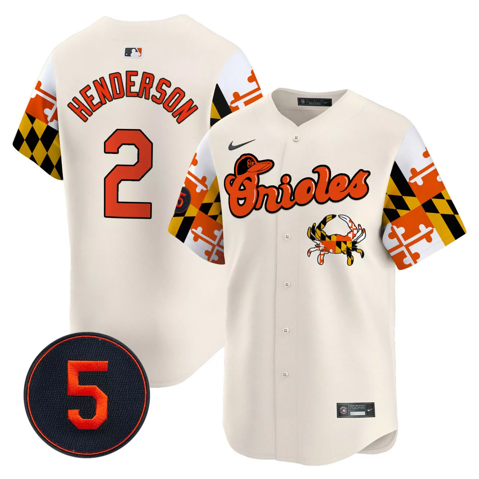 Personalized Cream gunnar henderson baltimore orioles robinson patch jersey v7 all stitched 9124