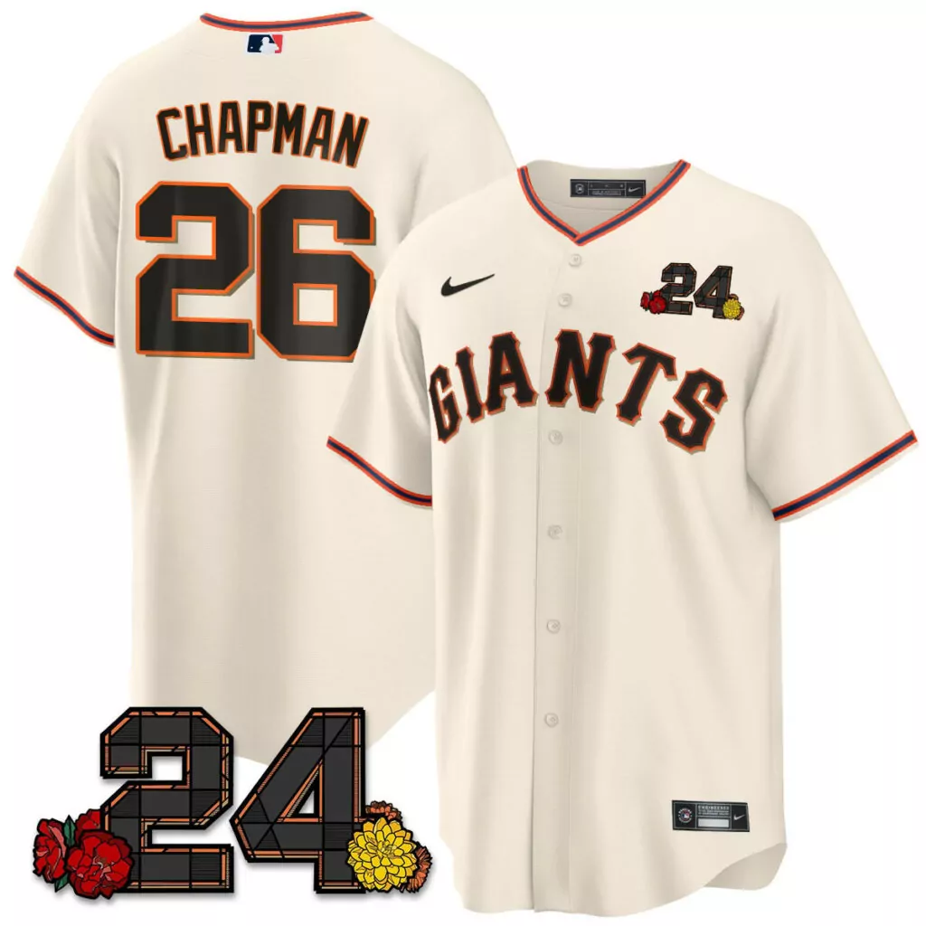 Custom City connect matt chapman san francisco giants 2024 willie mays patch jersey v6 all stitched 6048