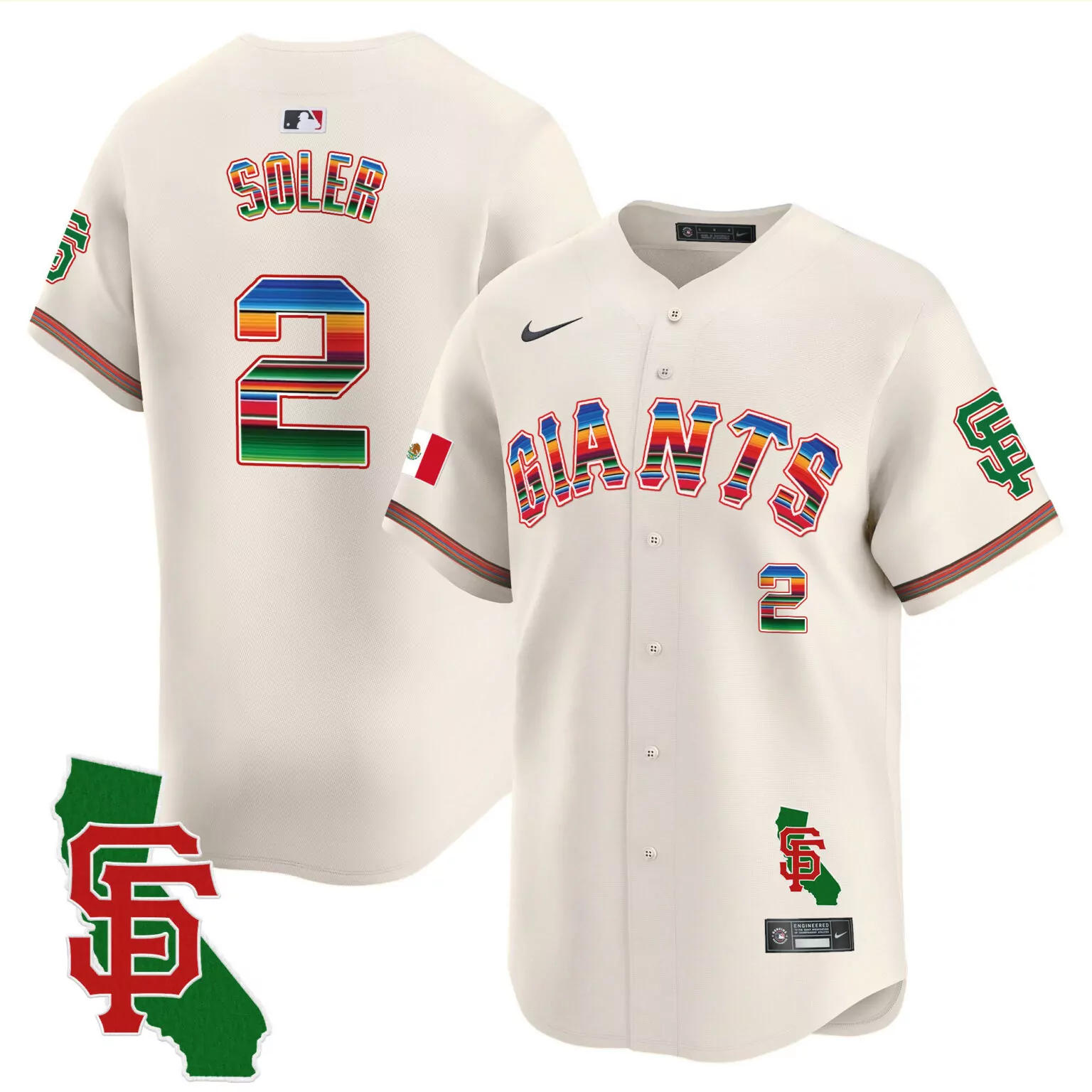Custom Black jorge soler san francisco giants mexico california patch jersey all stitched 3122
