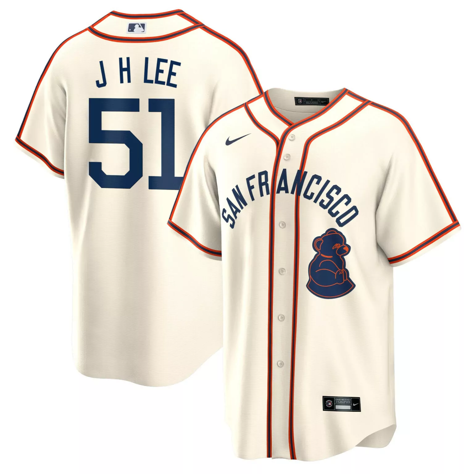 Custom Cream home jung hoo lee san francisco giants 2024 willie mays patch jersey v2 all stitched 4540