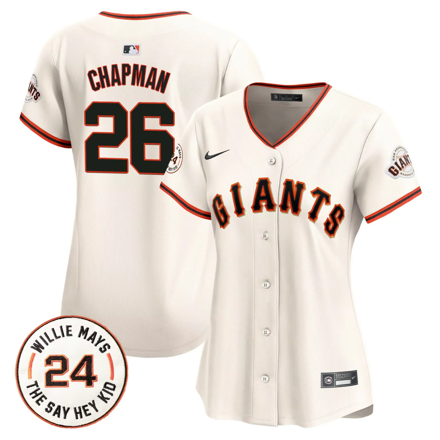 Customizable Cream matt chapman san francisco giants 2024 willie mays patch jersey all stitched 2747