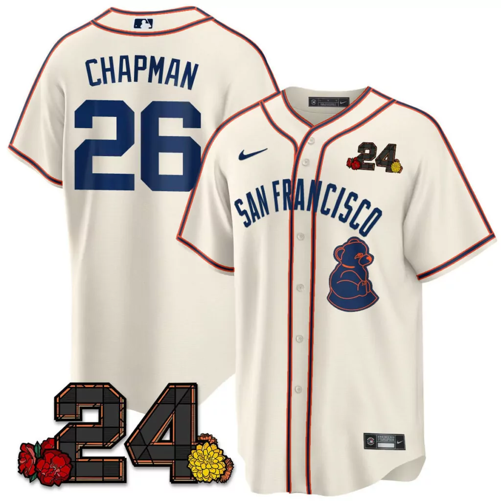 Customizable Cream matt chapman san francisco giants 2024 willie mays patch jersey all stitched 2747