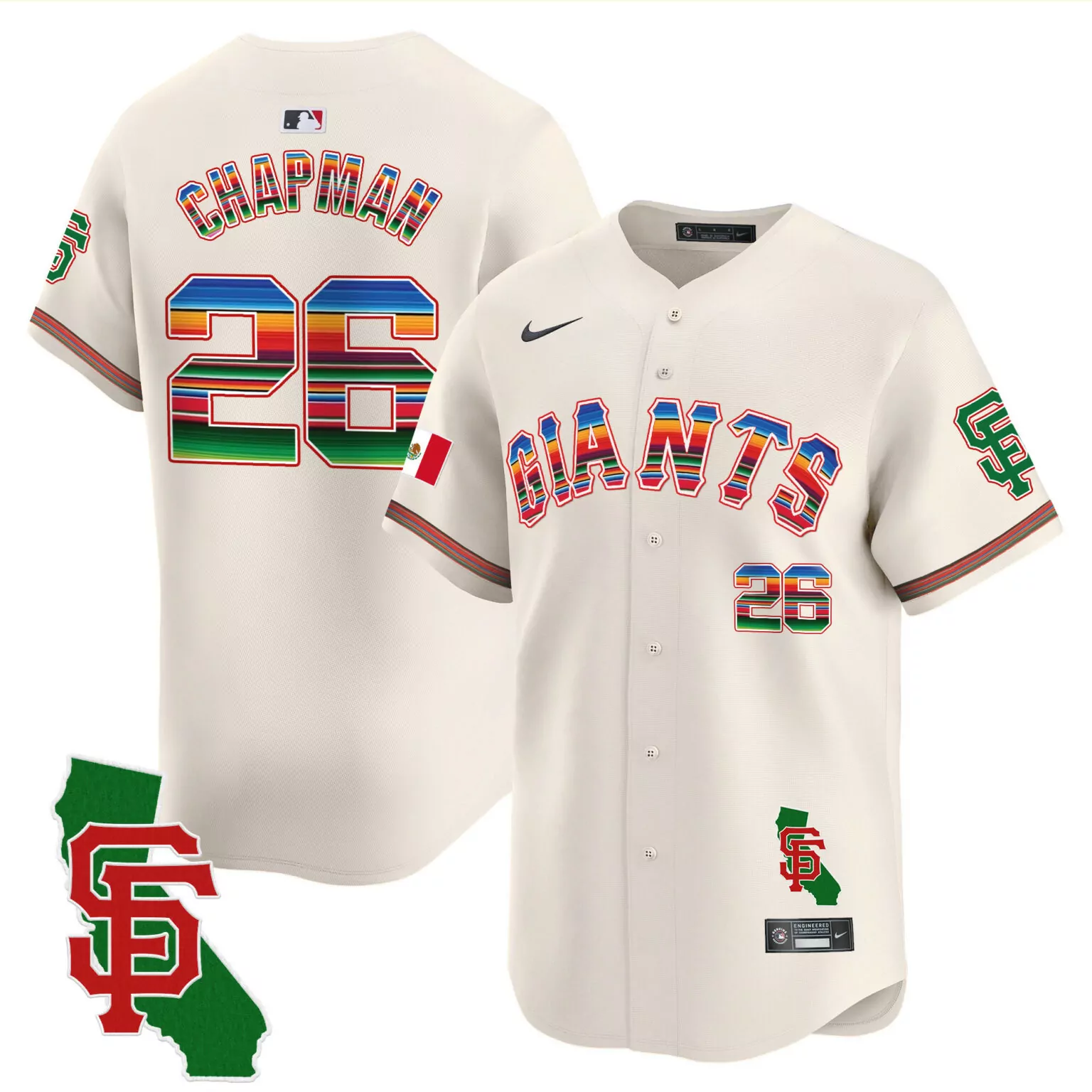 Customizable Alternate matt chapman san francisco giants mexico california patch jersey all stitched 7669