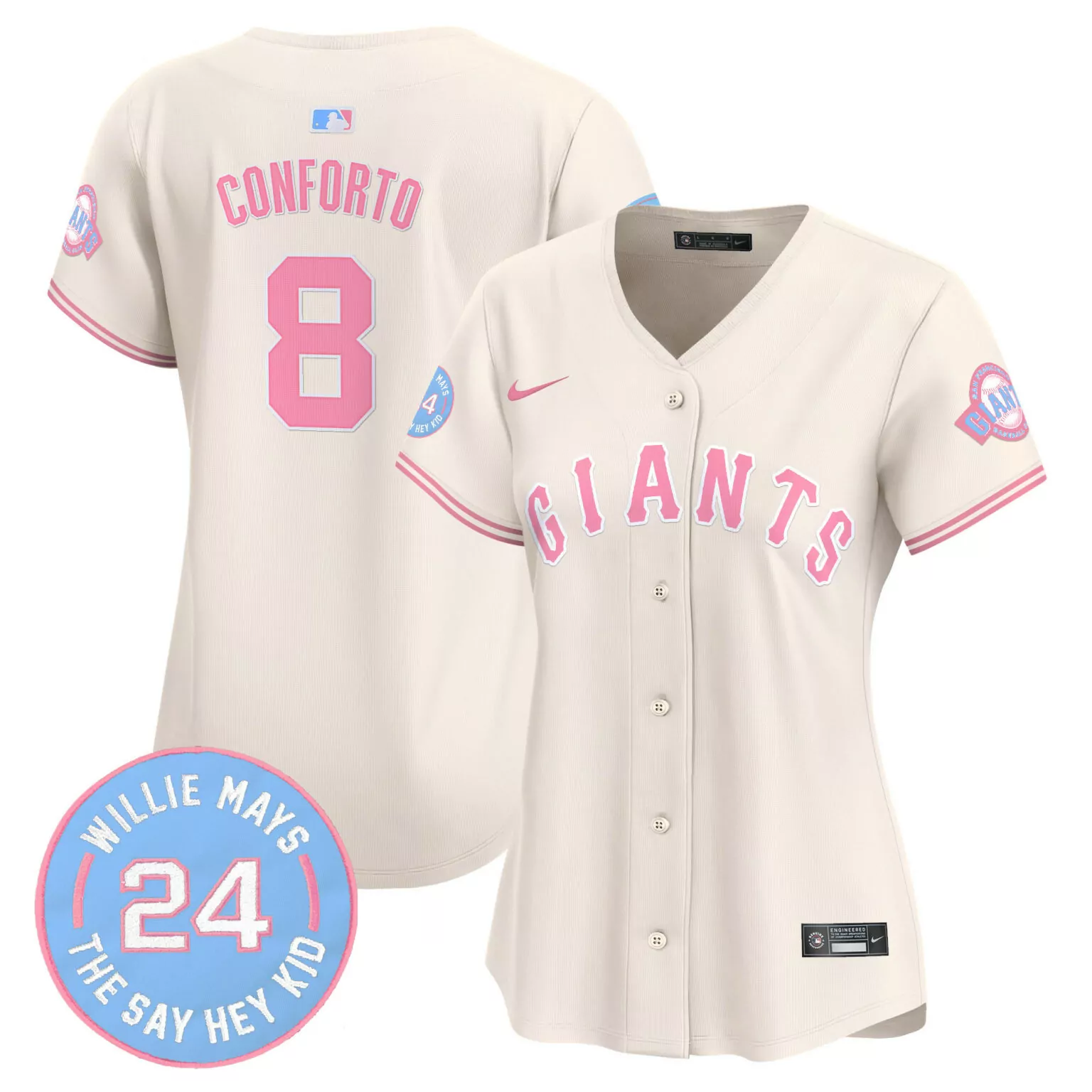 Personalized Cream michael conforto unisex san francisco giants bubblegum pink jersey all stitched 2037