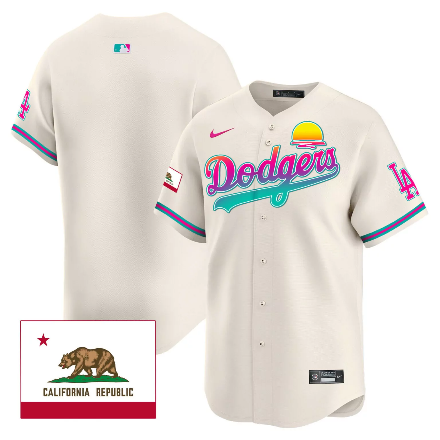 Customizable Cream team los angeles dodgers 2024 los angeles city style jersey all stitched 9044