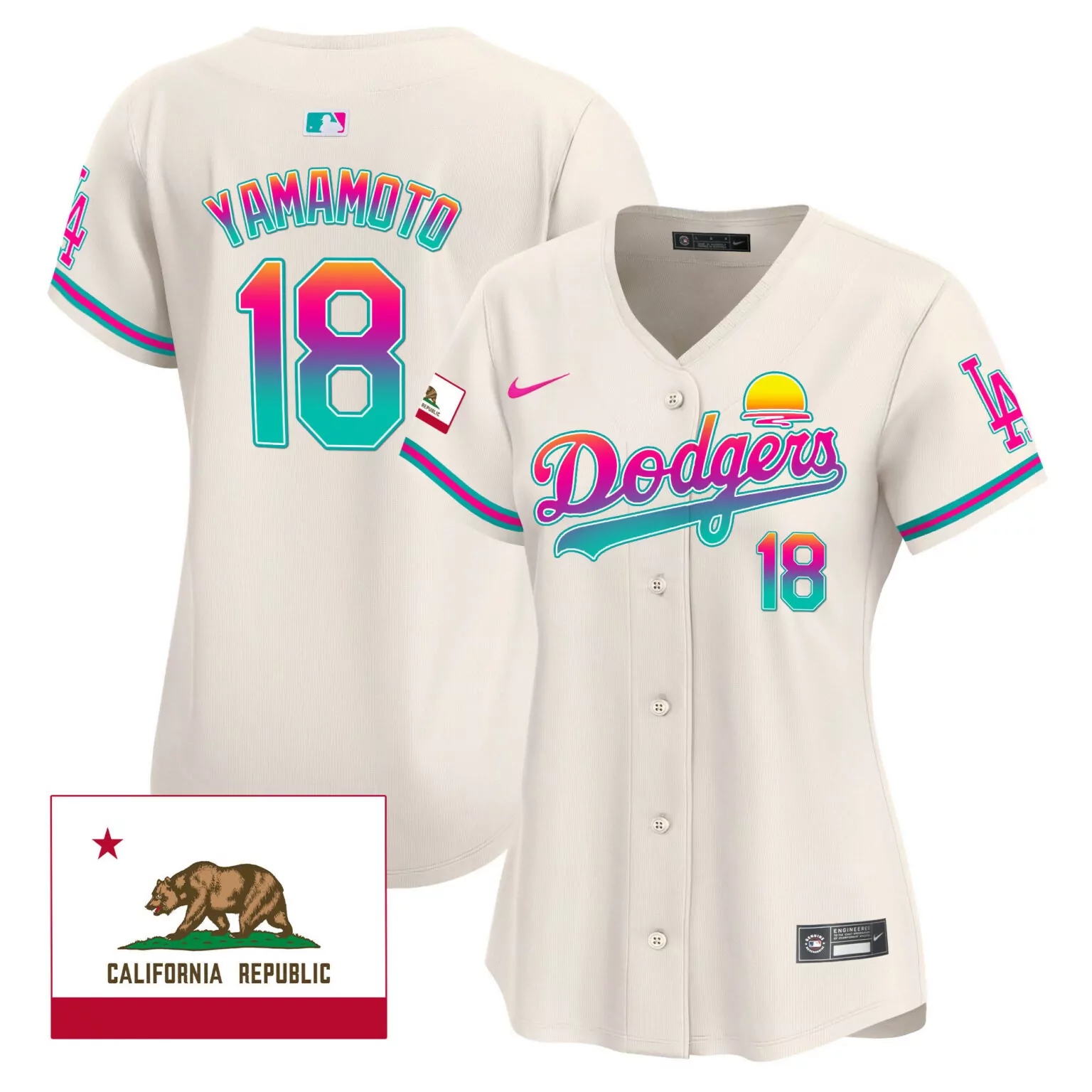 Personalized Cream yamamoto los angeles dodgers 2024 los angeles city style jersey all stitched 4319