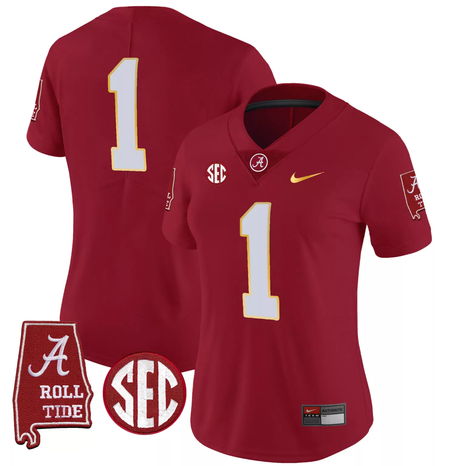 Custom Crimson 1 team alabama crimson tide gold trim jersey alabama map all stitched 7202
