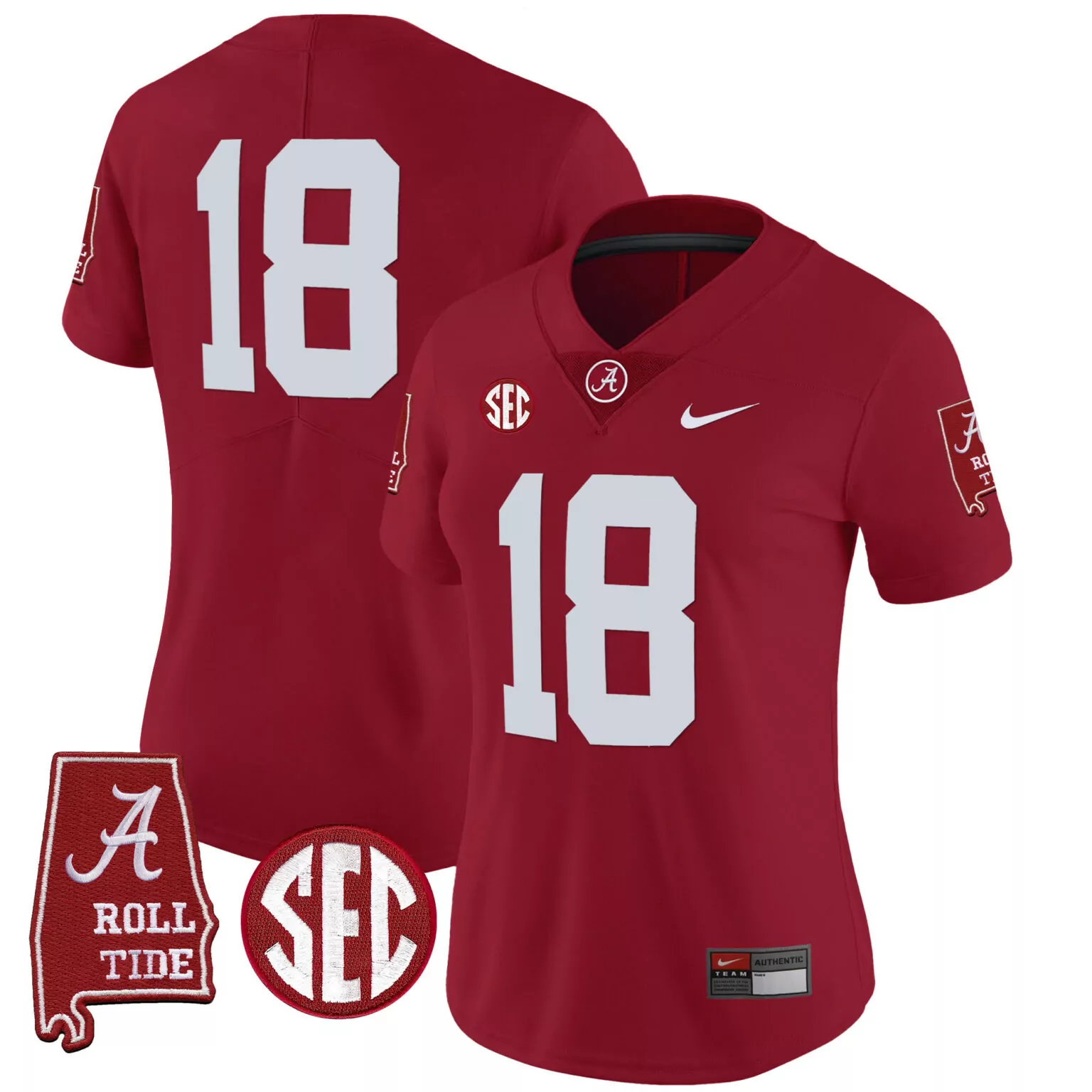 Custom Crimson 18 champs alabama crimson tide jersey v3 alabama map all stitched 8714