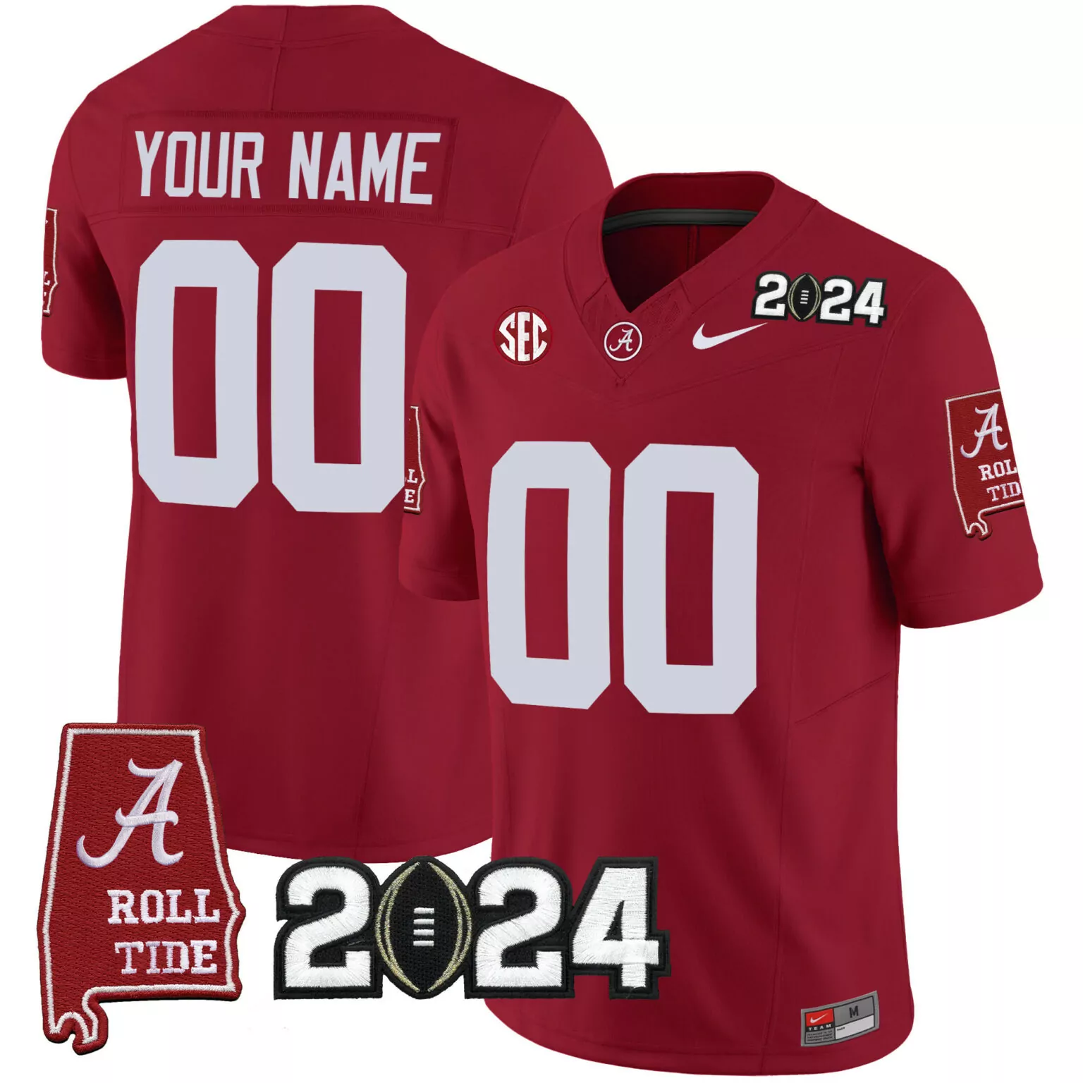 Customizable Crimson alabama crimson tide 2024 vapor custom jersey all stitched 2621