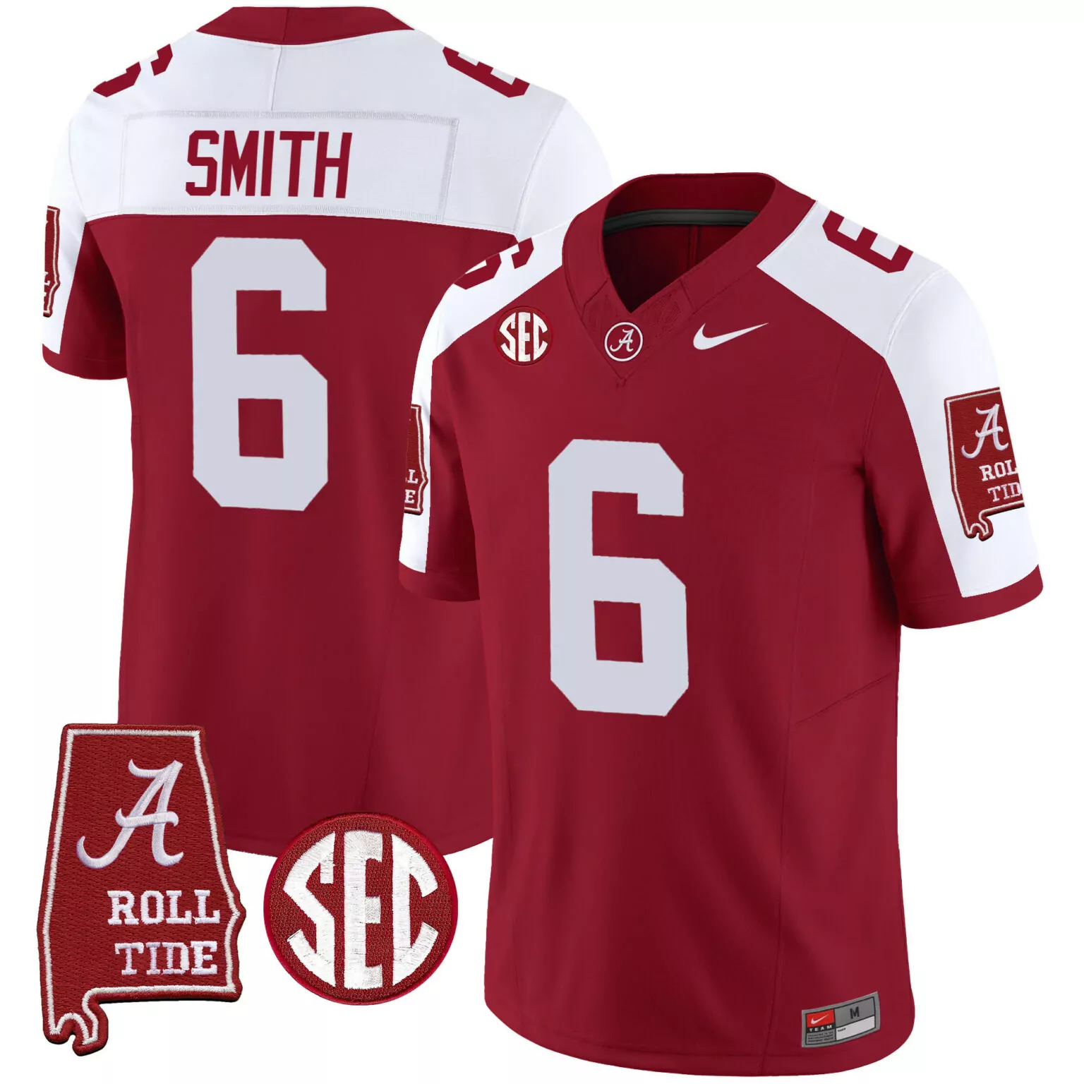 Custom Crimson alternate devonta smith alabama crimson tide jersey v5 alabama map all stitched 8965