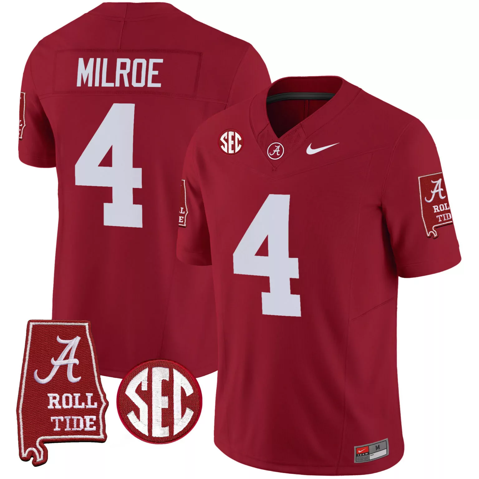 Custom Crimson jalen milroe alabama crimson tide jersey v3 alabama map all stitched 9768