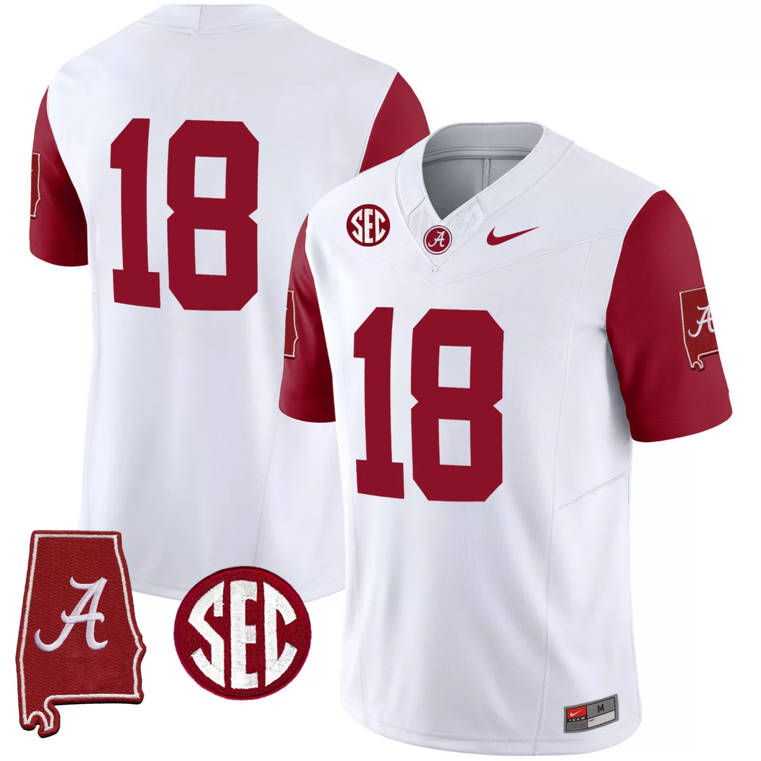 Custom Crimson sleeves 18 team alabama crimson tide jersey alabama map all stitched 8783